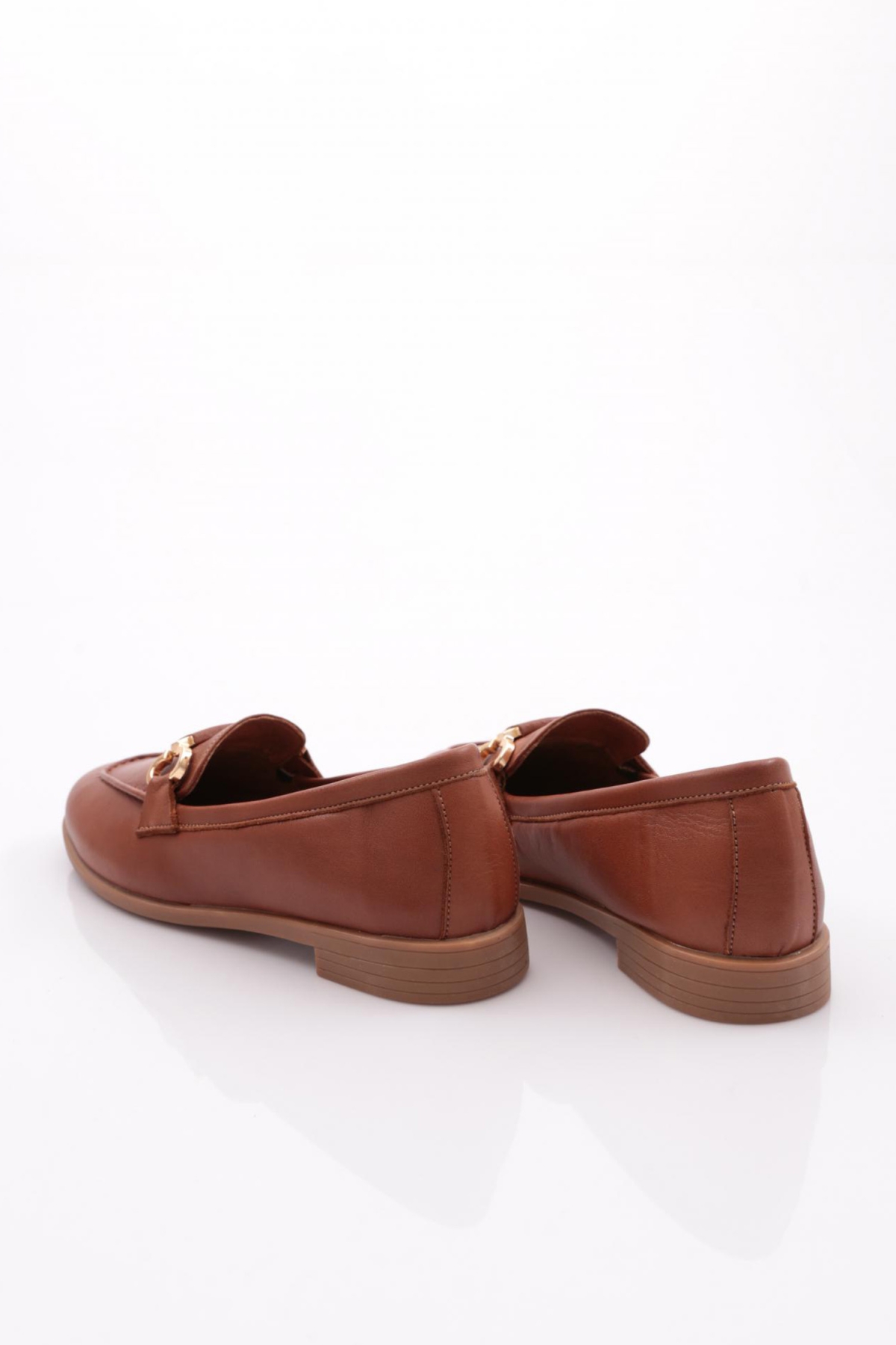 1853 Kadin Oval Burun Loafer Ayakkabi - Görsel 4