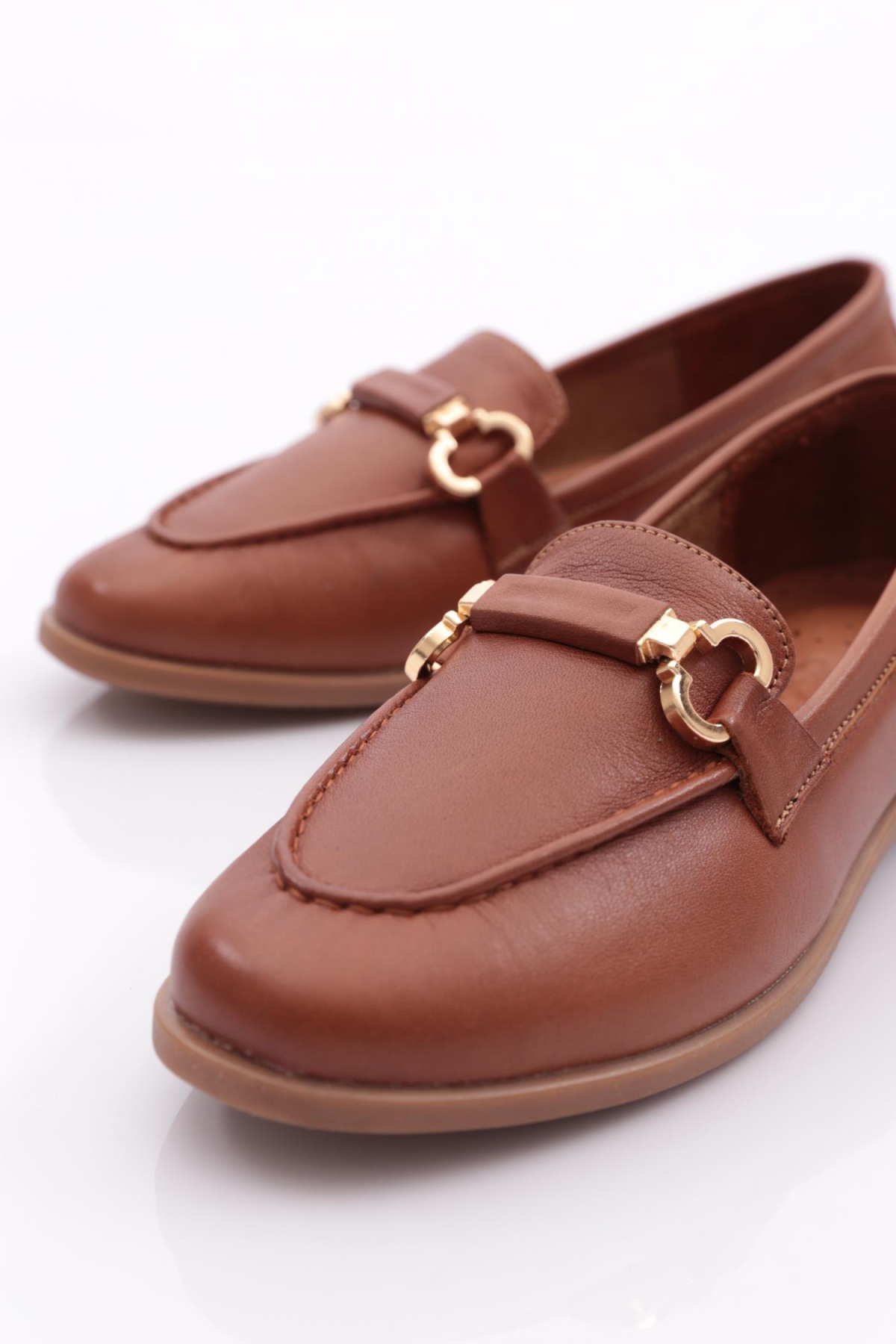 1853 Kadin Oval Burun Loafer Ayakkabi - Görsel 5