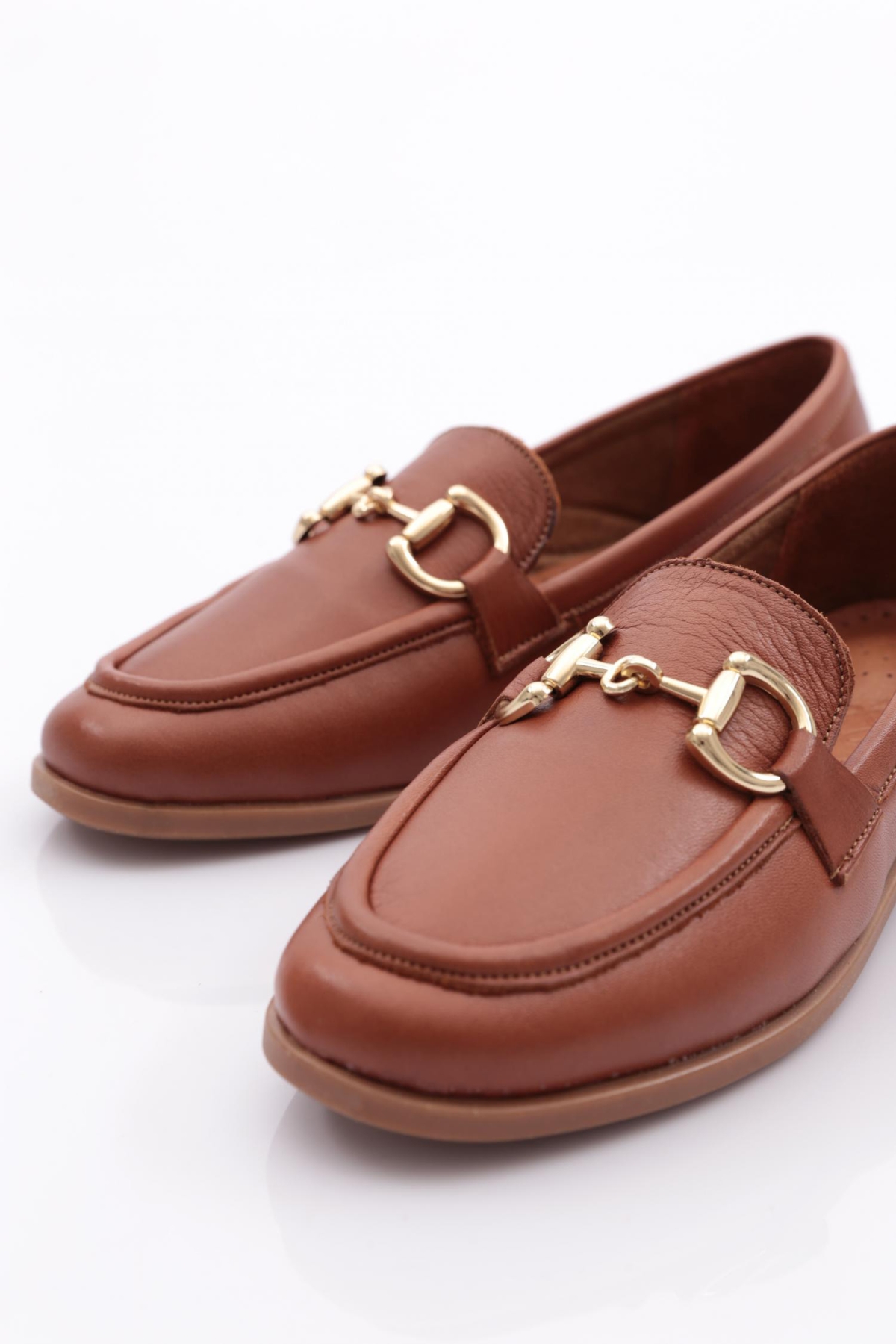 1852 Kadin Metal Aksesuarli Loafer Ayakkabi - Görsel 5