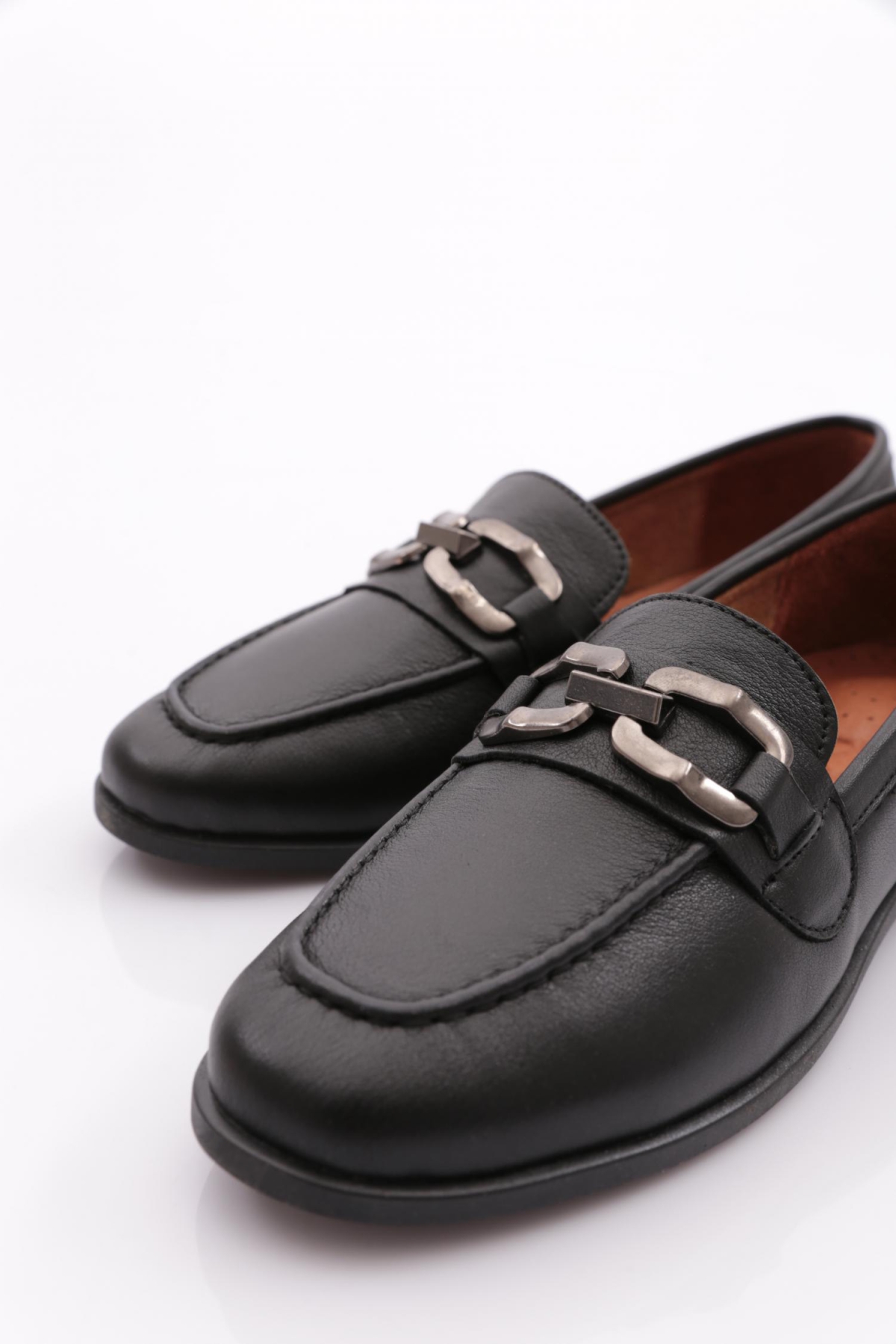 1851 Kadin Metal Aksesuarli Loafer Ayakkabi - Görsel 5