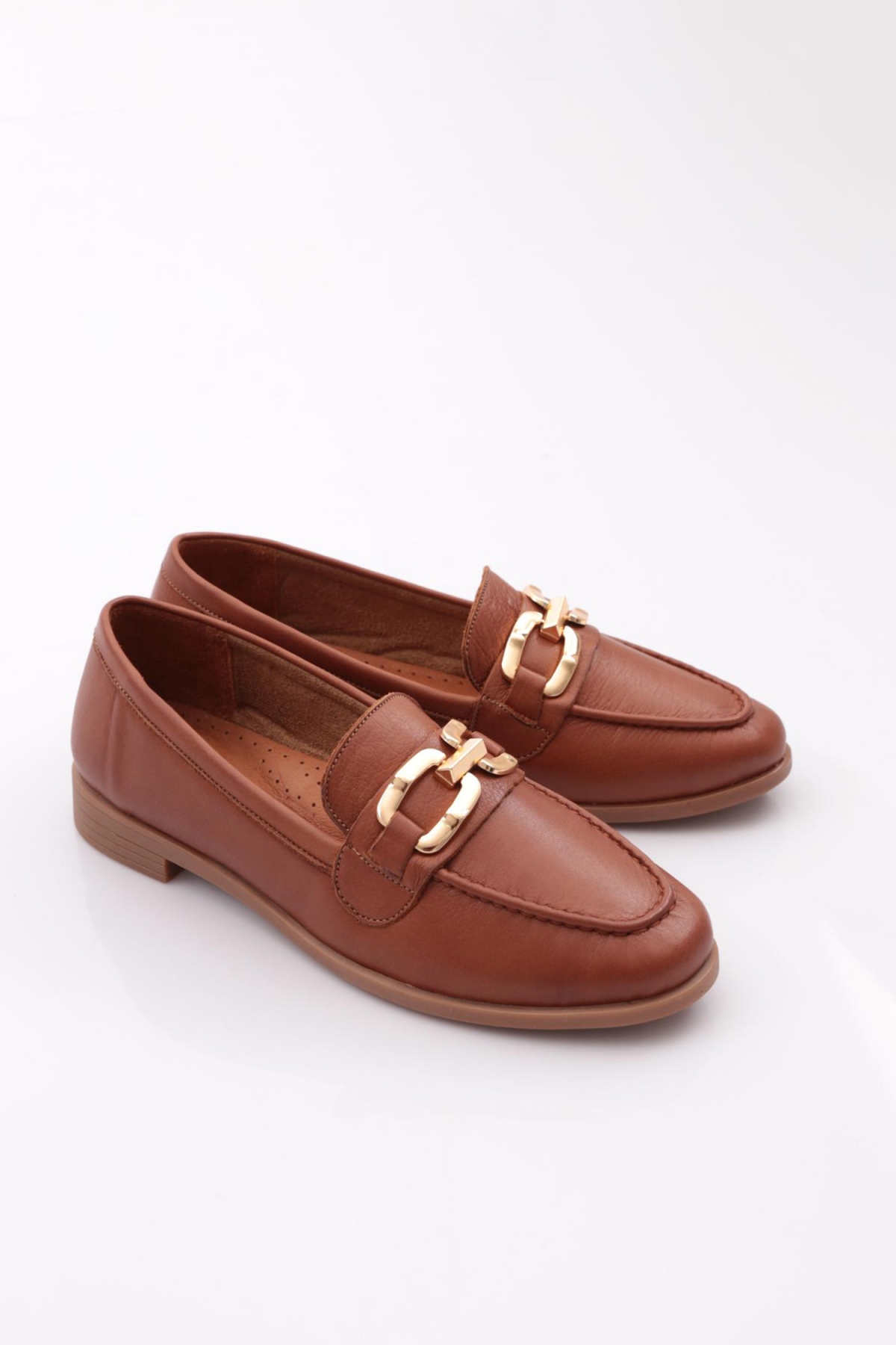 1851 Kadin Metal Aksesuarli Loafer Ayakkabi - Görsel 3