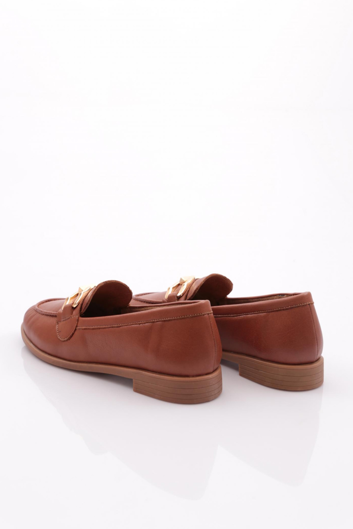 1851 Kadin Metal Aksesuarli Loafer Ayakkabi - Görsel 4