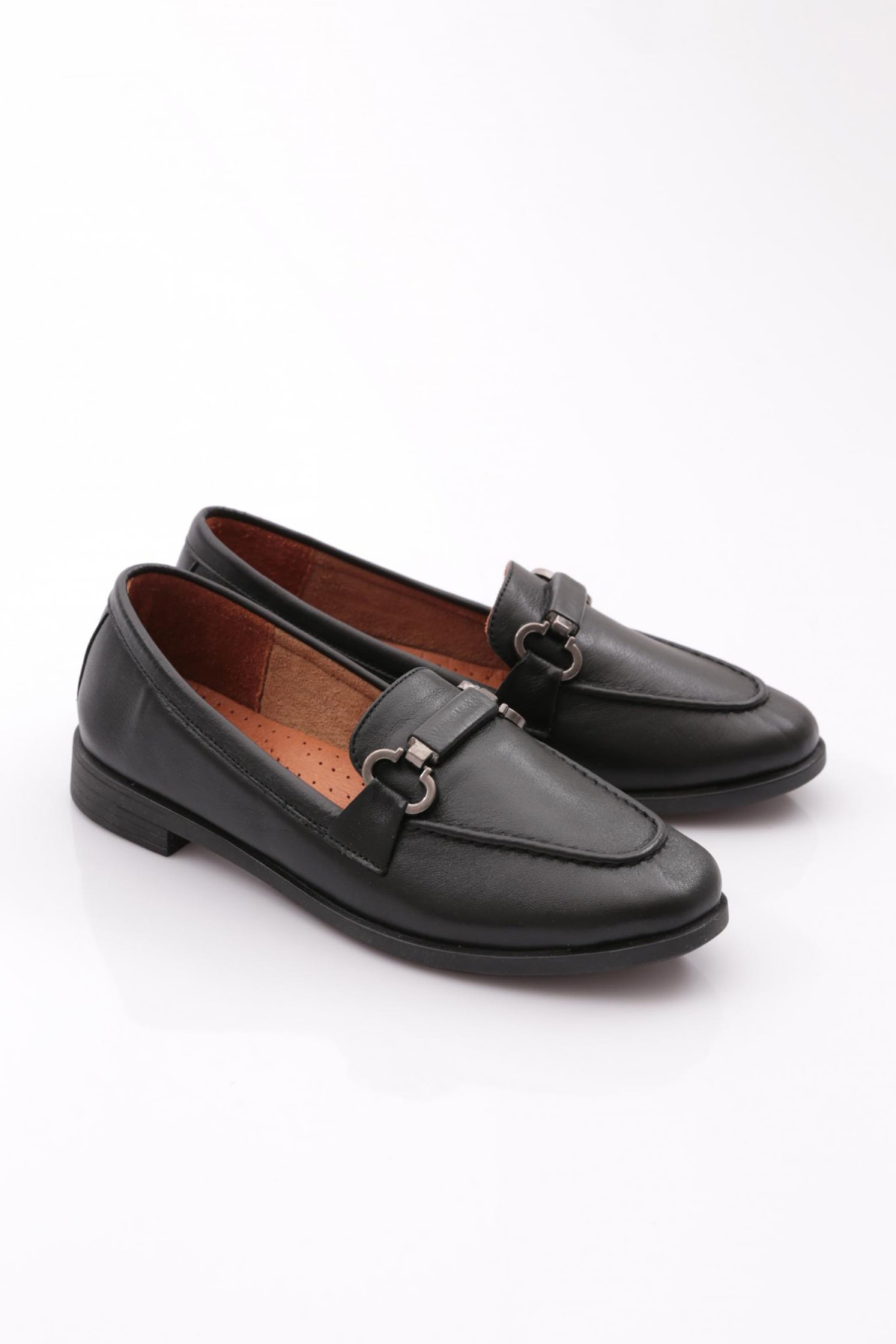 1853 Kadin Oval Burun Loafer Ayakkabi - Görsel 3