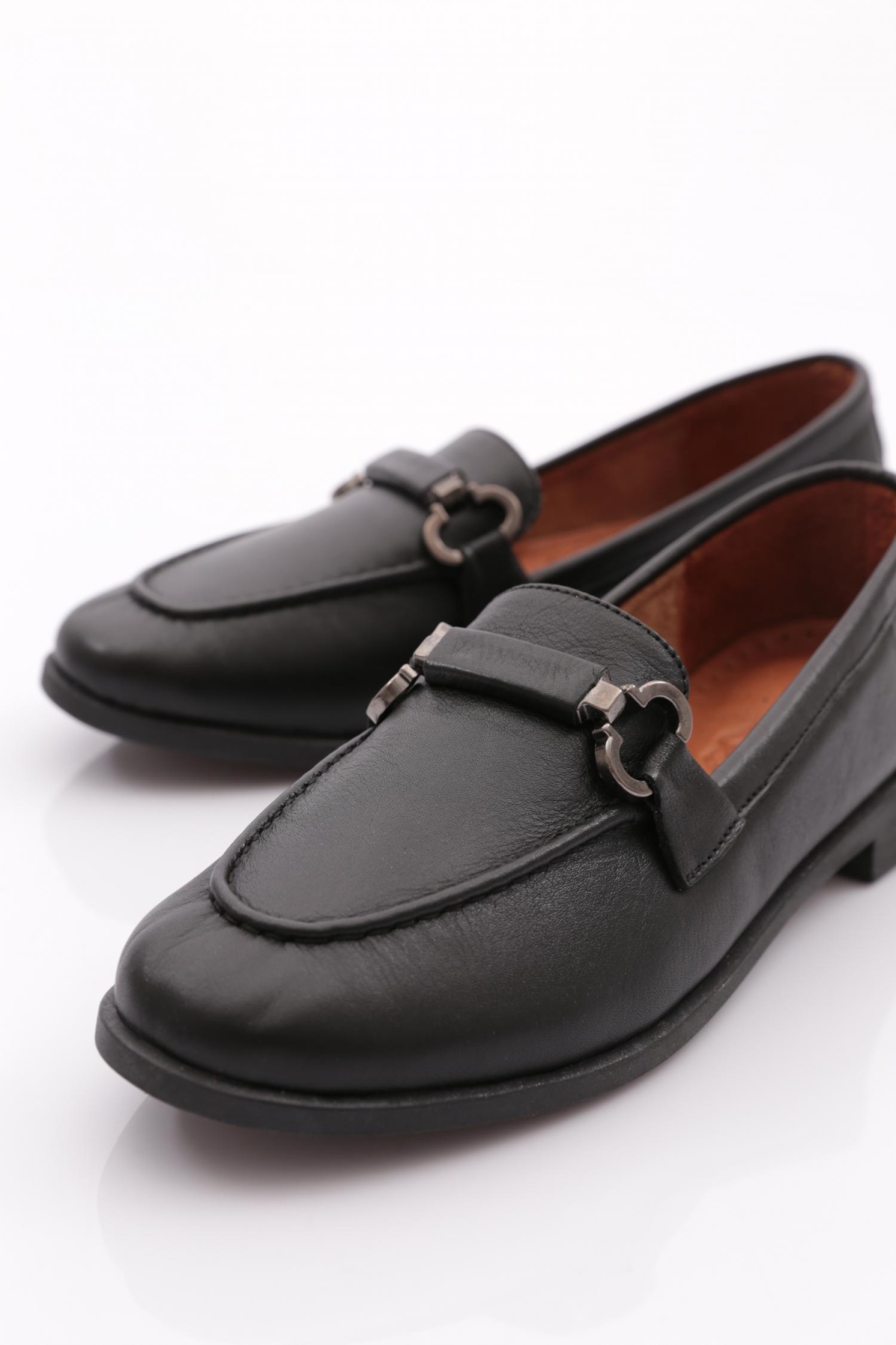 1853 Kadin Oval Burun Loafer Ayakkabi - Görsel 5