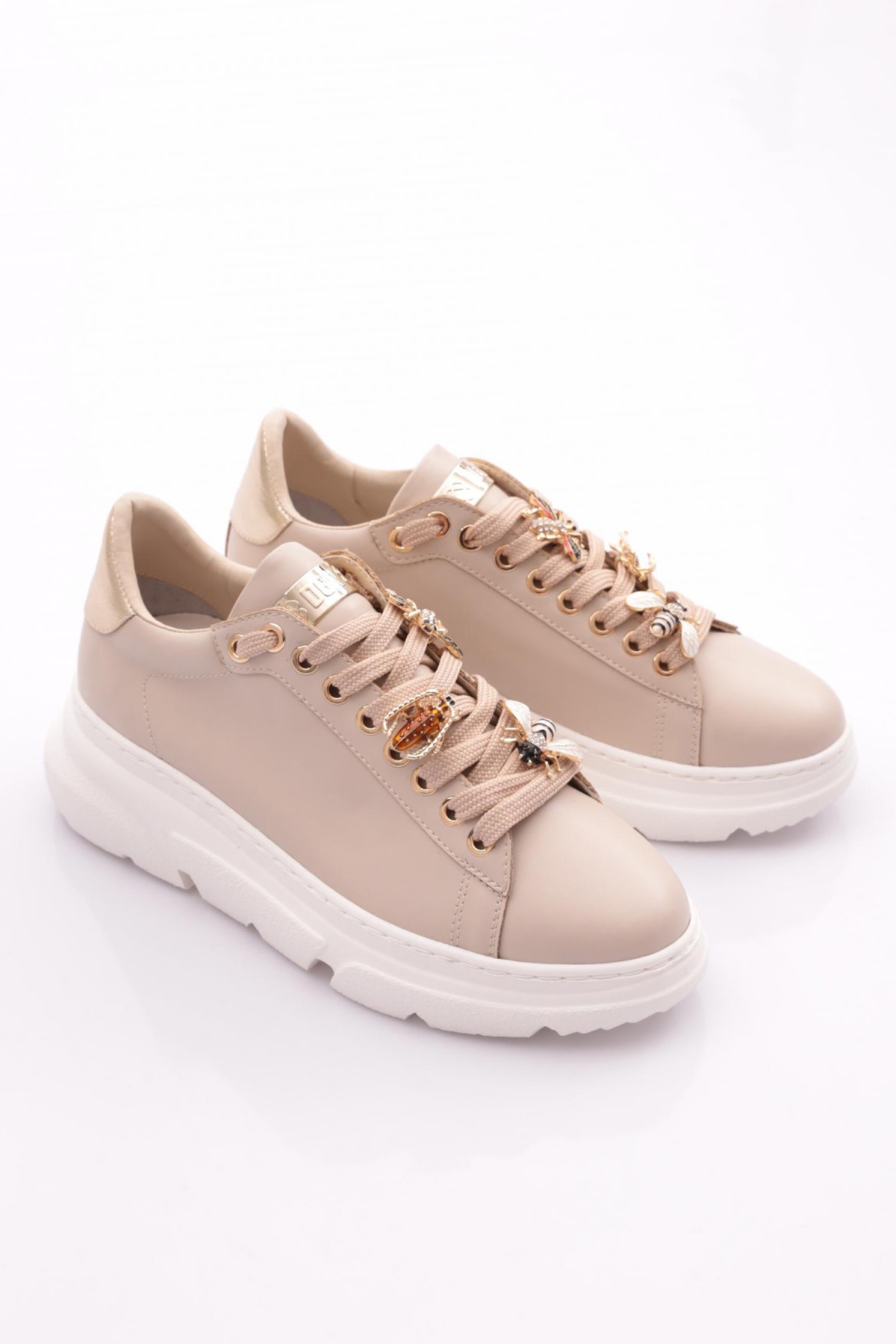 Es852 Kadin Kalin Taban Ari Tokali Sneakers Ayakkabi - Görsel 3