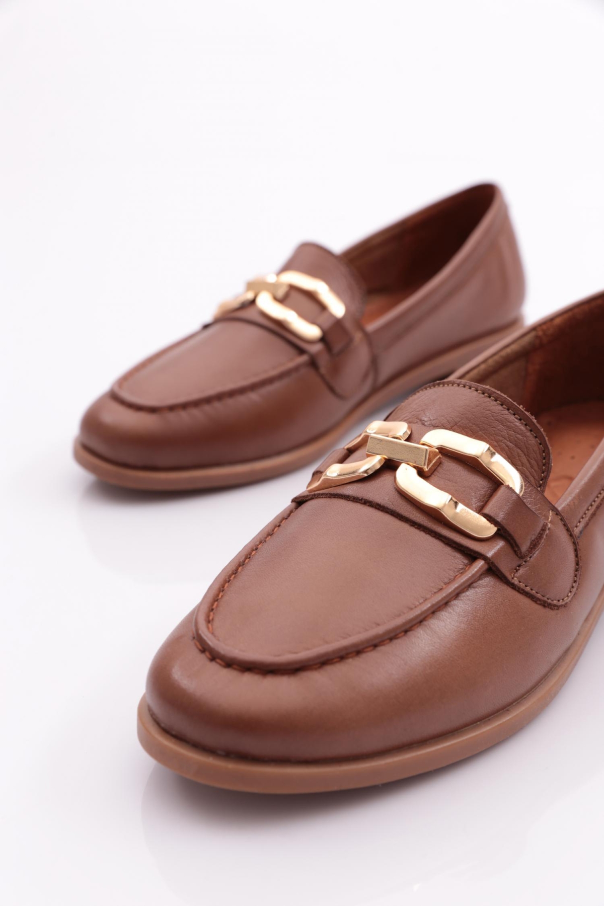 1851 Kadin Metal Aksesuarli Loafer Ayakkabi - Görsel 5