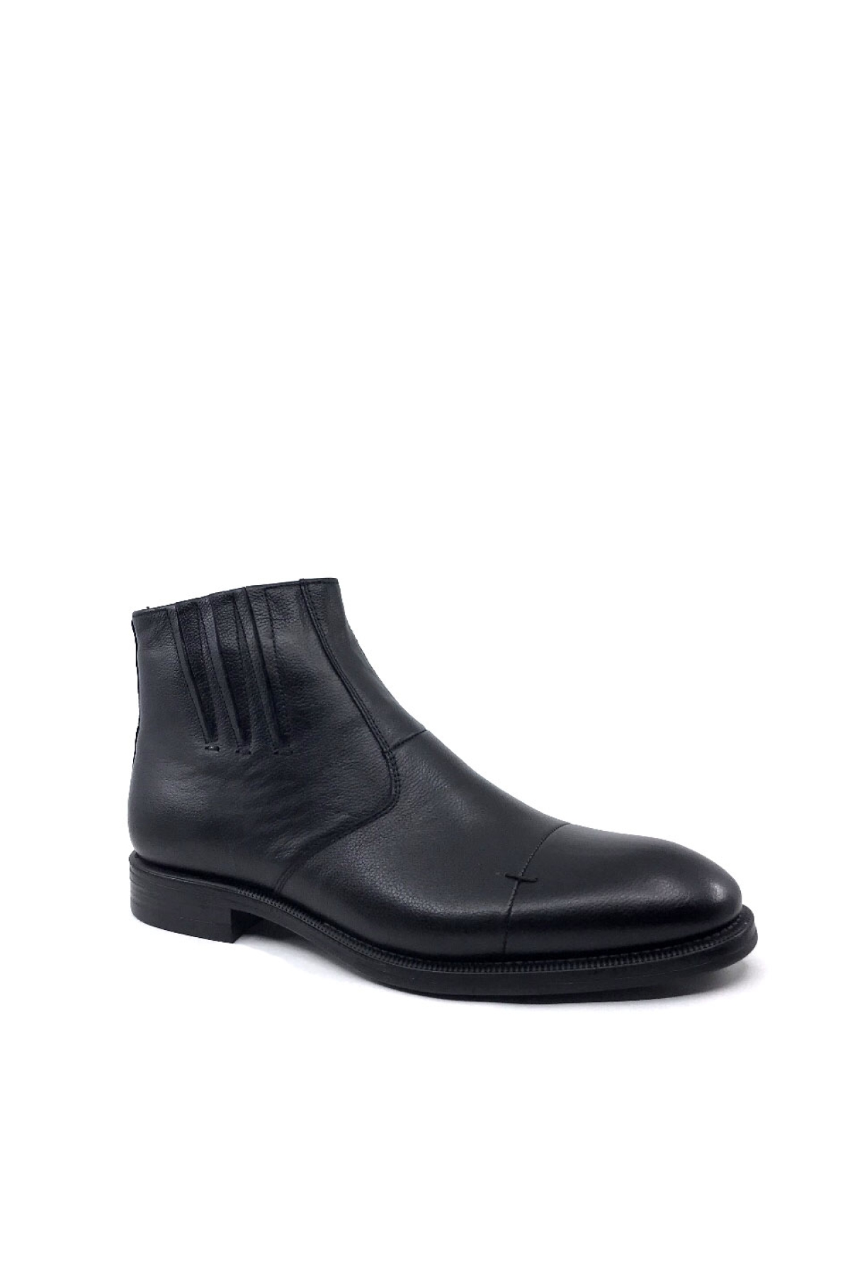 1024 Siyah İçi Kürklü Hakiki Deri Erkek Klasik Bot - Görsel 3