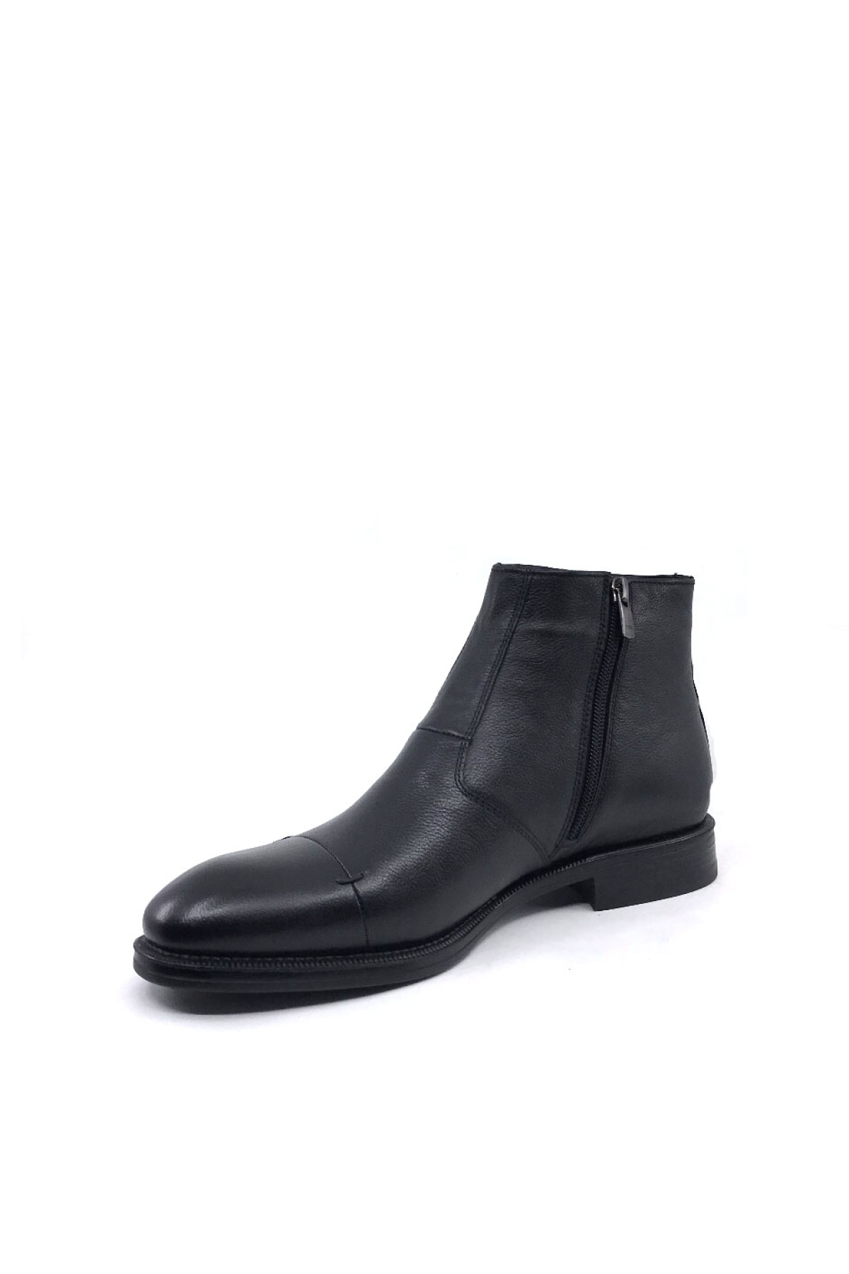 1024 Siyah İçi Kürklü Hakiki Deri Erkek Klasik Bot - Görsel 4