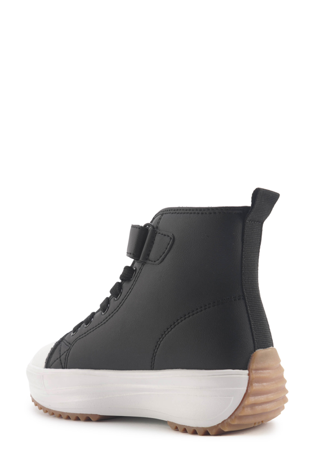 NELLY PU 4PR Siyah Kız Çocuk High Sneaker - Görsel 4