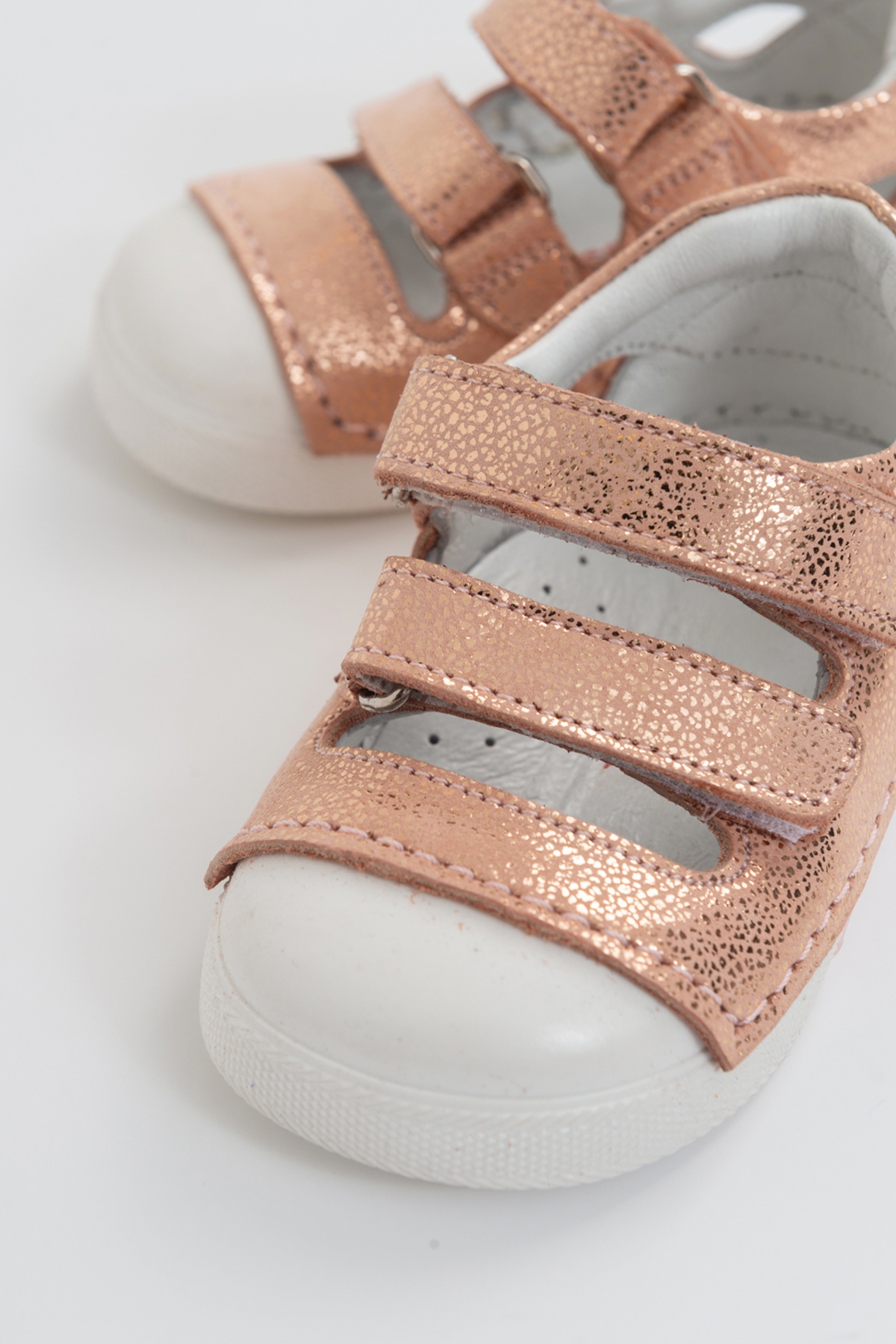 Unisex Çocuk Pudra Deri Ortopedik Destekli İlk Adım Ayakkabı - Görsel 3