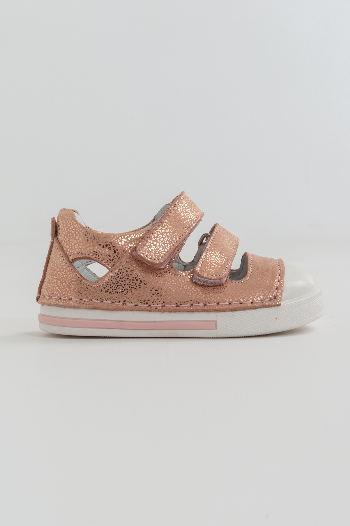 Unisex Çocuk Pudra Deri Ortopedik Destekli İlk Adım Ayakkabı - Görsel 4