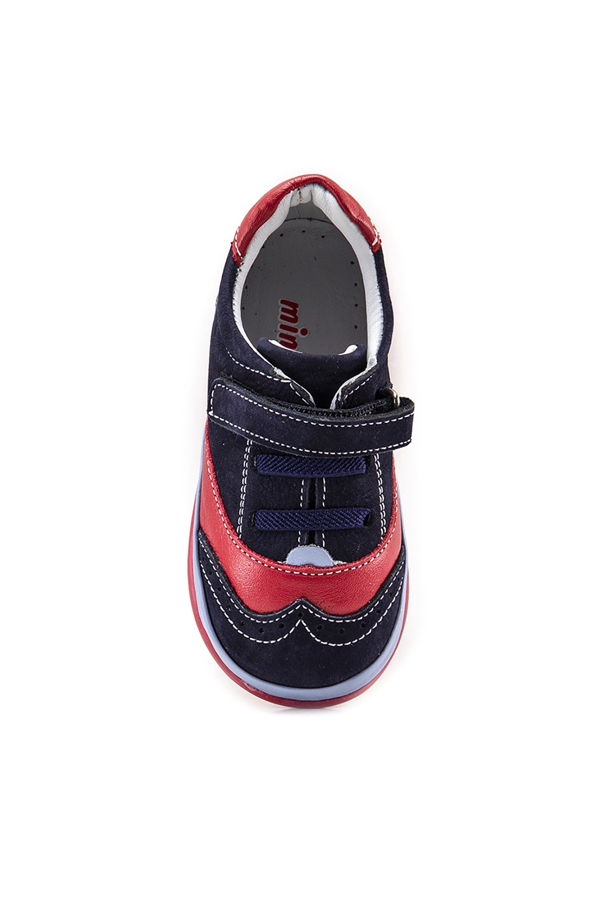 Unisex Çocuk Laci-Kırmızı-Sax Deri Ortopedik Destekli İlk Adım Ayakkabı - Görsel 5