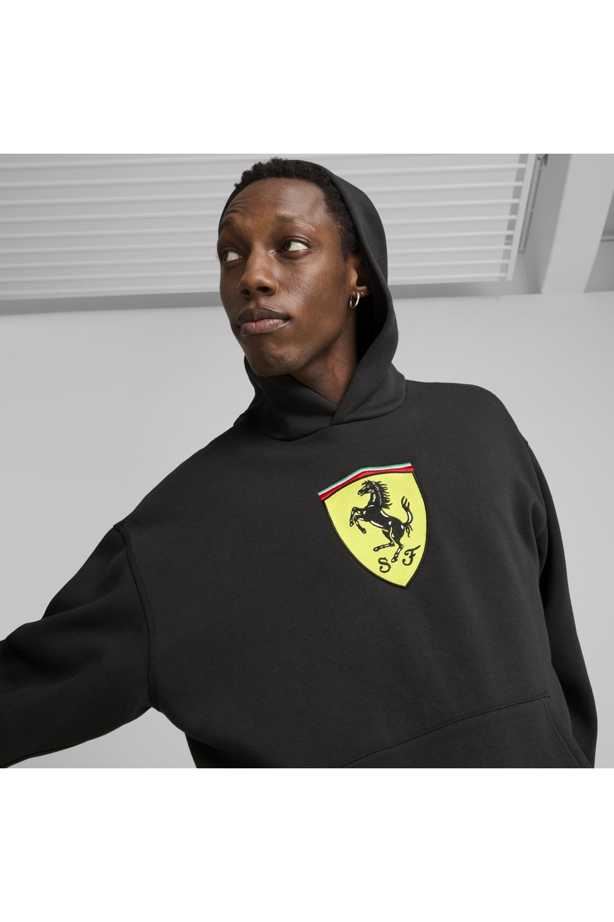 627054 Ferrari Race Big Shield Hdie Erkek Kapüşonlu Sweatshirt
