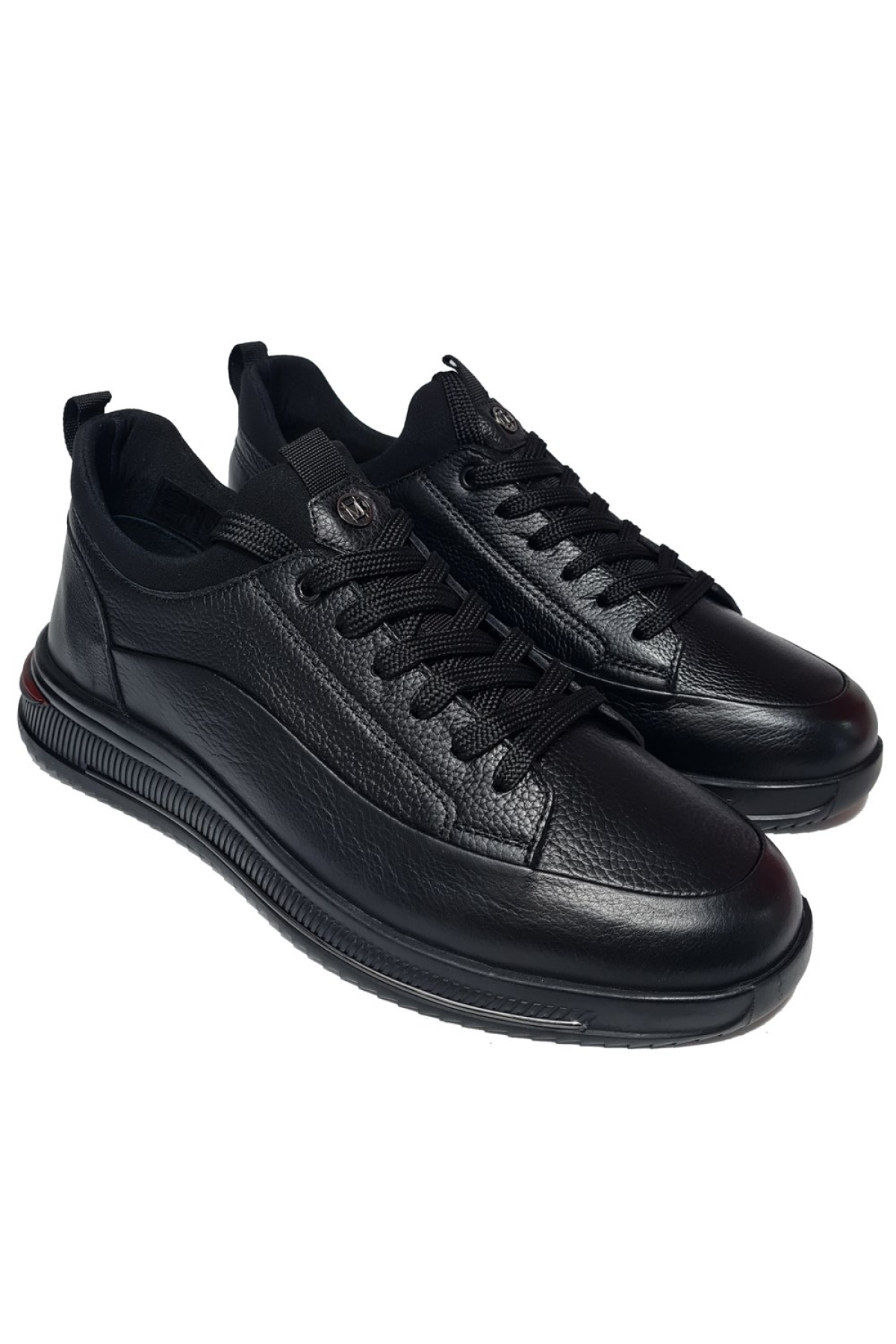 Bağcıklı Streçli Floter Model Şeritli Hakiki Deri Erkek Casual Ayakkabı 20224 - Görsel 4
