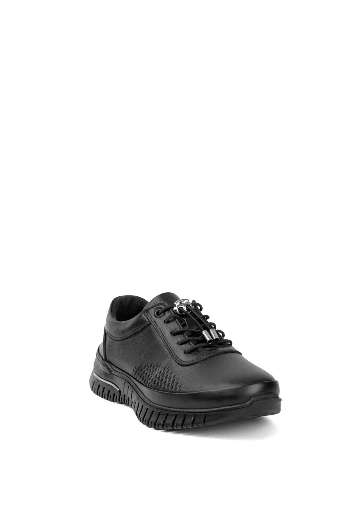 9407 Kadın Hakiki Deri Casual Ayakkabı Siyah - Görsel 3