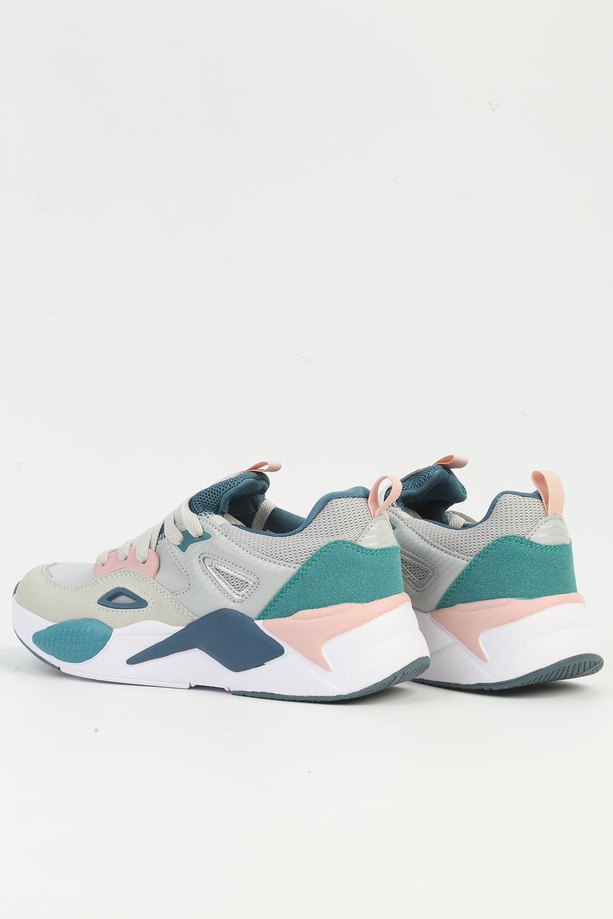 ® Gri Kadın Spor Ayakkabı İTHAL BNI-11109 - Görsel 4