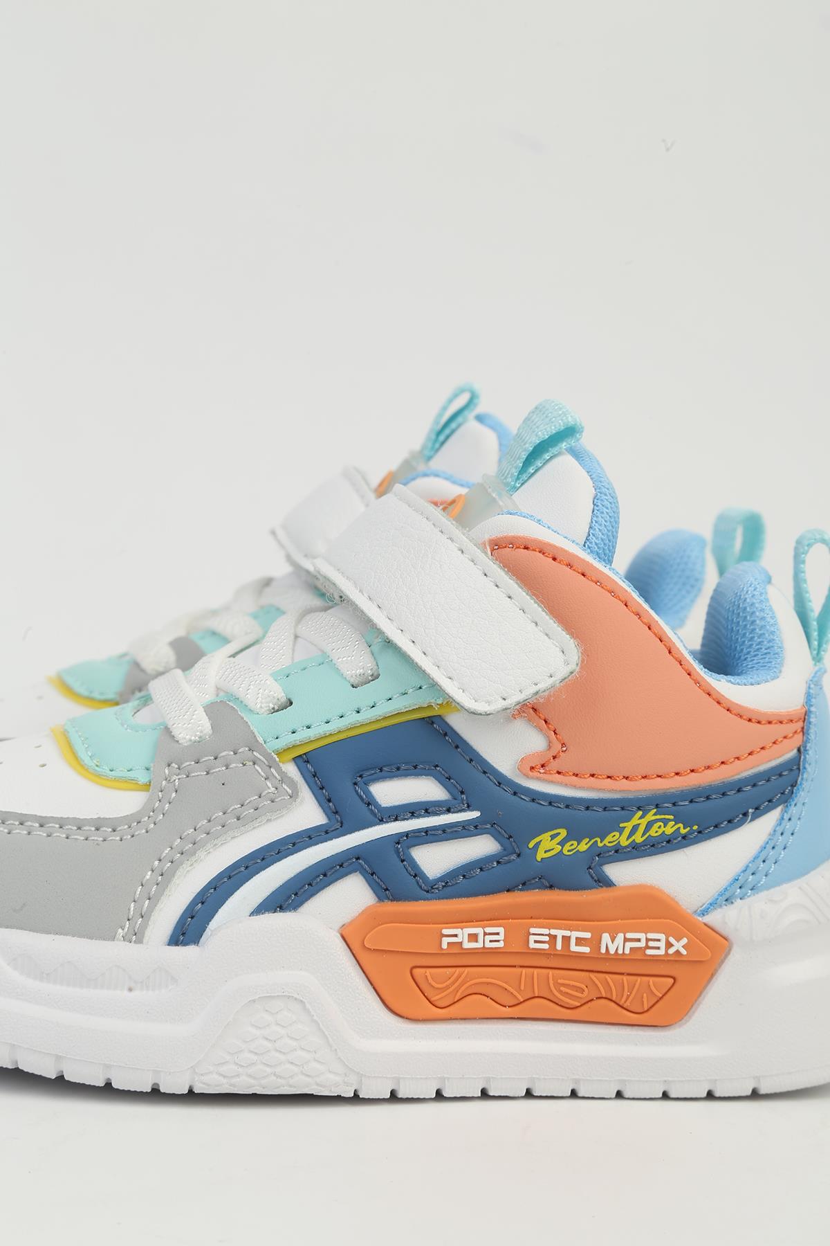 ® Beyaz Lacivert Çocuk Spor Ayakkabı İTHAL BNI-11092 - Görsel 5