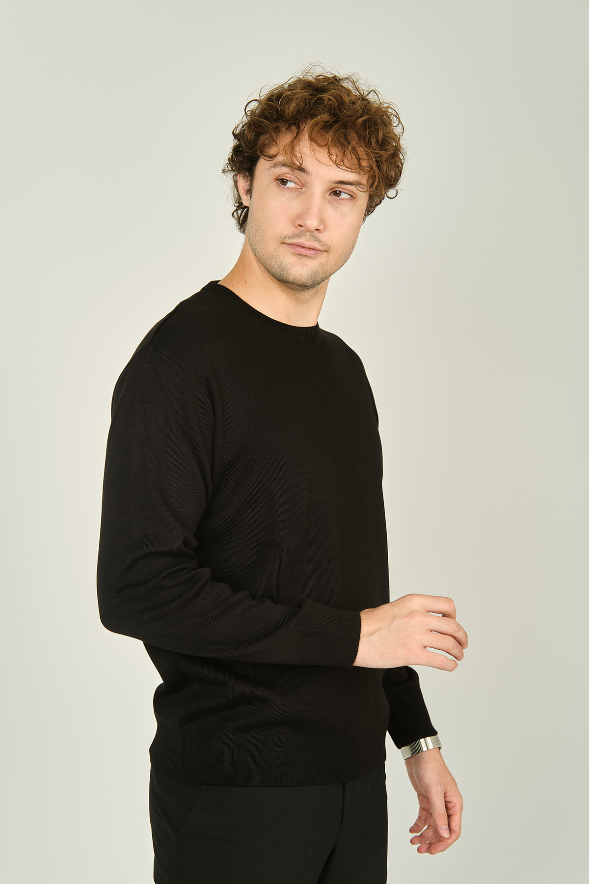 トップス black09271224 Erkek Bisiklet Yaka Yün Kazak 1025 Siyah Fiyatları | Flo