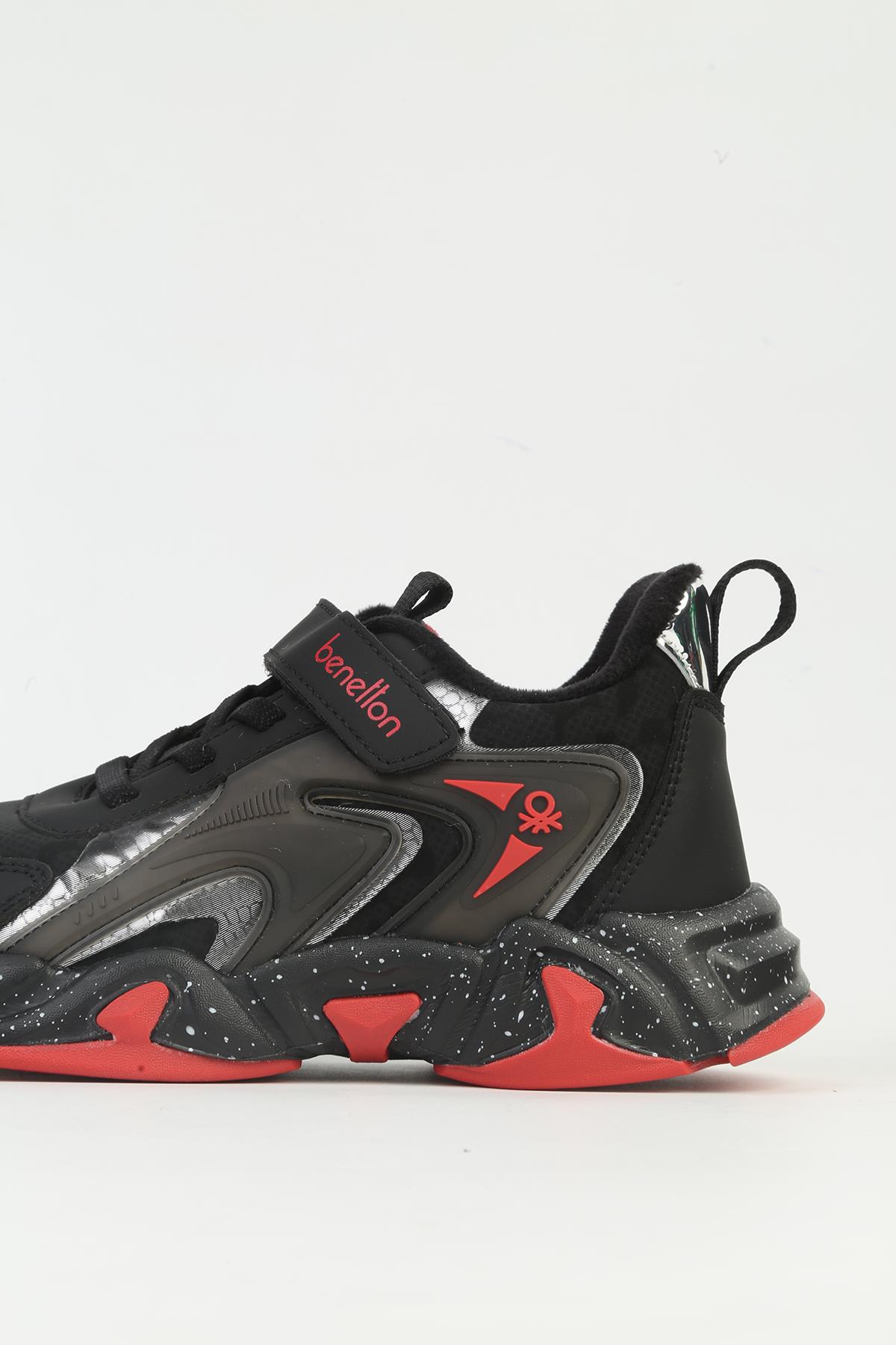 ® Siyah Kirmizi Çocuk Spor Ayakkabı İTHAL BNI-11033 - Görsel 5