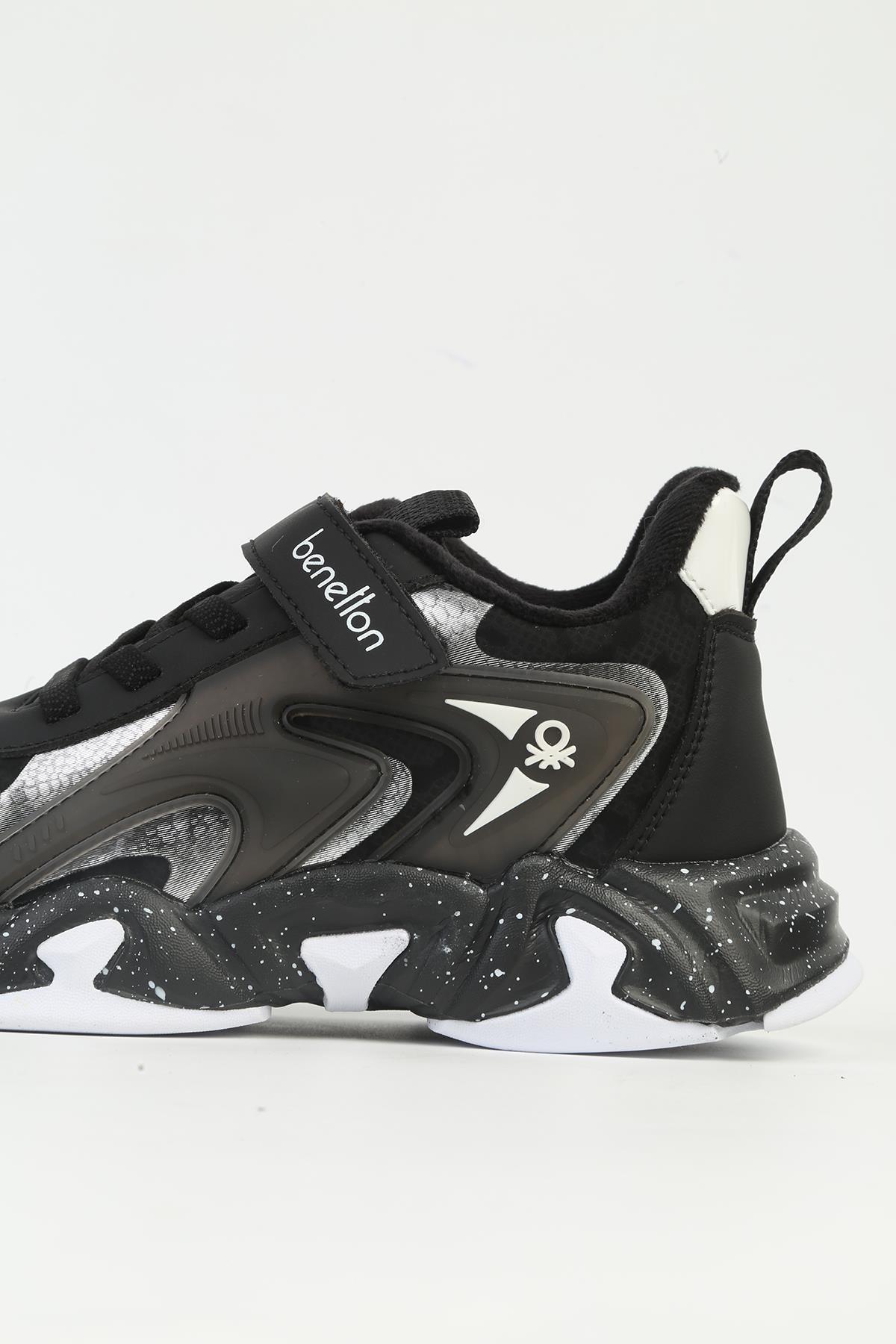 ® Siyah Beyaz Çocuk Spor Ayakkabı İTHAL BNI-11033 - Görsel 5