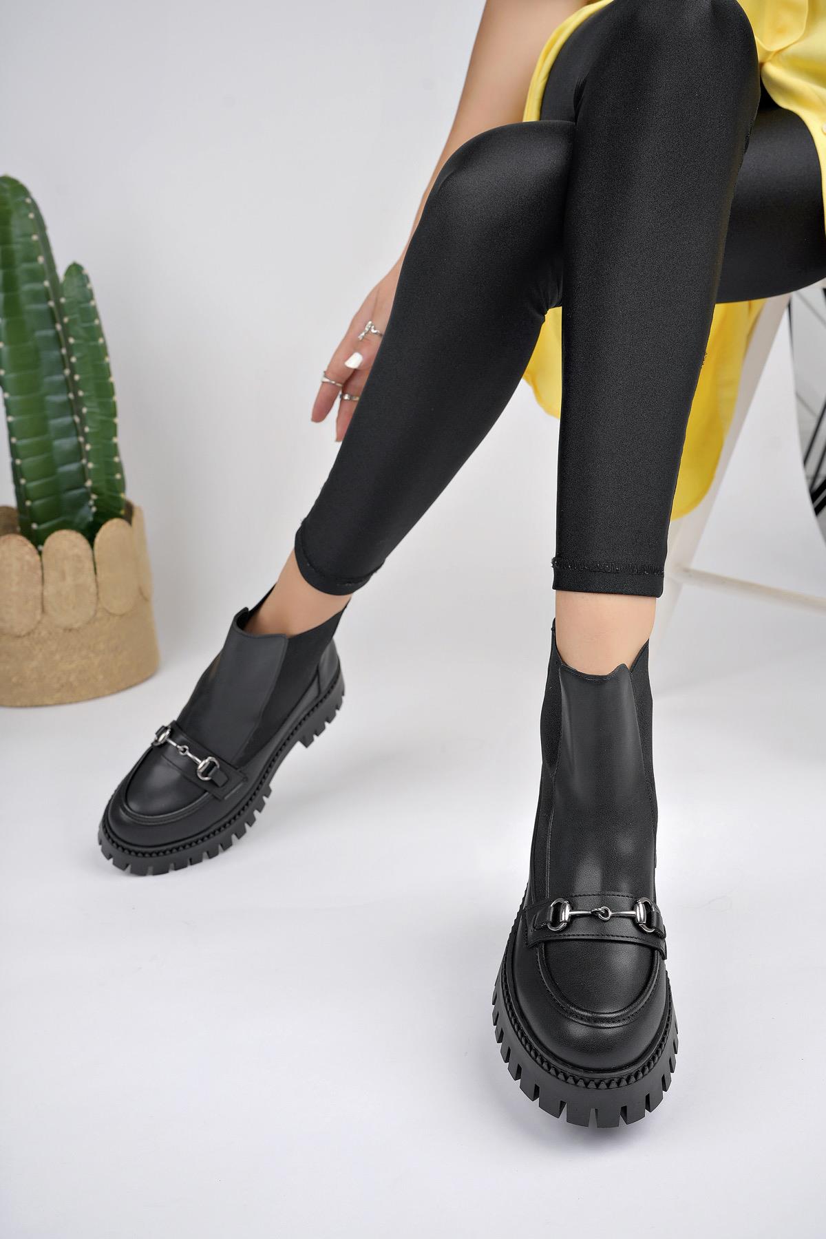 VESPER Garantili Tokalı Kalın Taban Kadın Chelsea Bot - Görsel 9