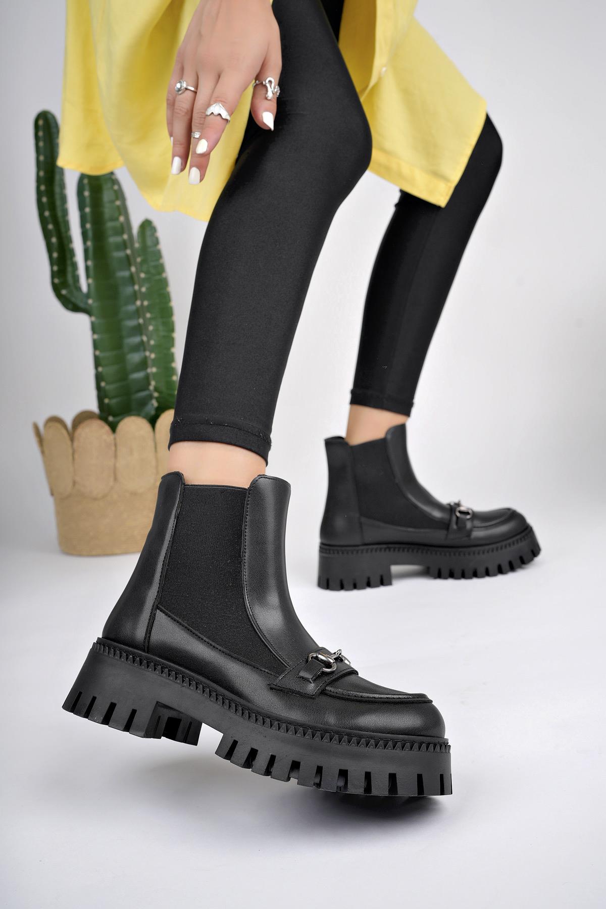 VESPER Garantili Tokalı Kalın Taban Kadın Chelsea Bot - Görsel 10