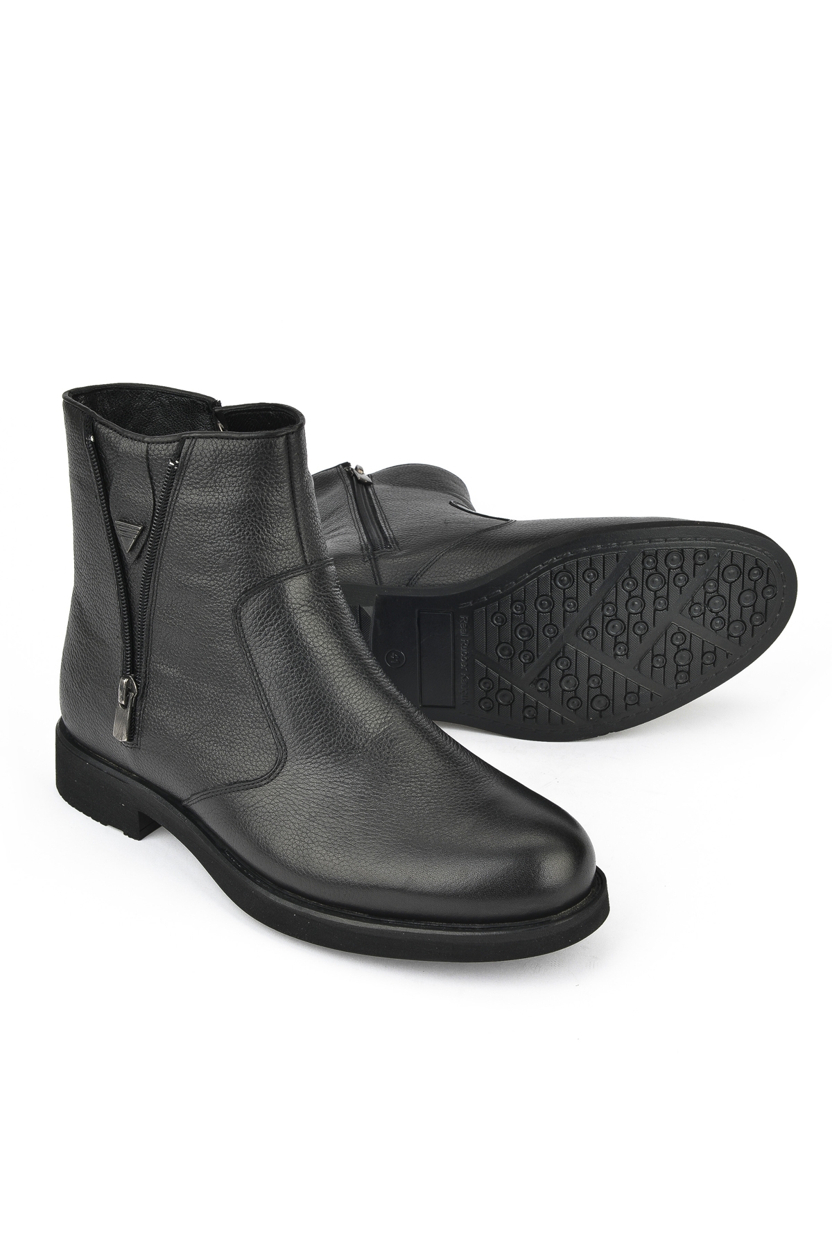 Erkek Hakiki Deri Bot 14319Z2160 Siyah - Görsel 5