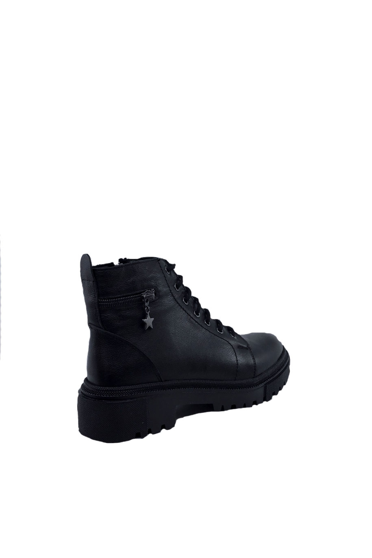 M.y 845 Siyah Deri Bayan Kışlık Bot - Görsel 6