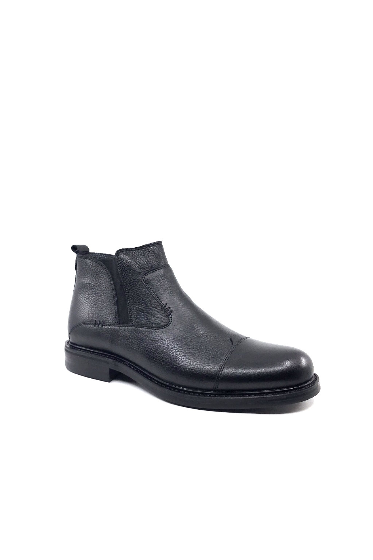 1042 Siyah İçi Kürklü Hakiki Deri Erkek Bot - Görsel 3