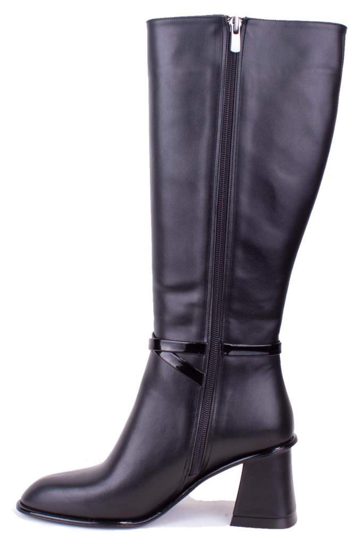 DZA07-1032901 Siyah Klasik Topuklu Kadın Çizme - Görsel 4