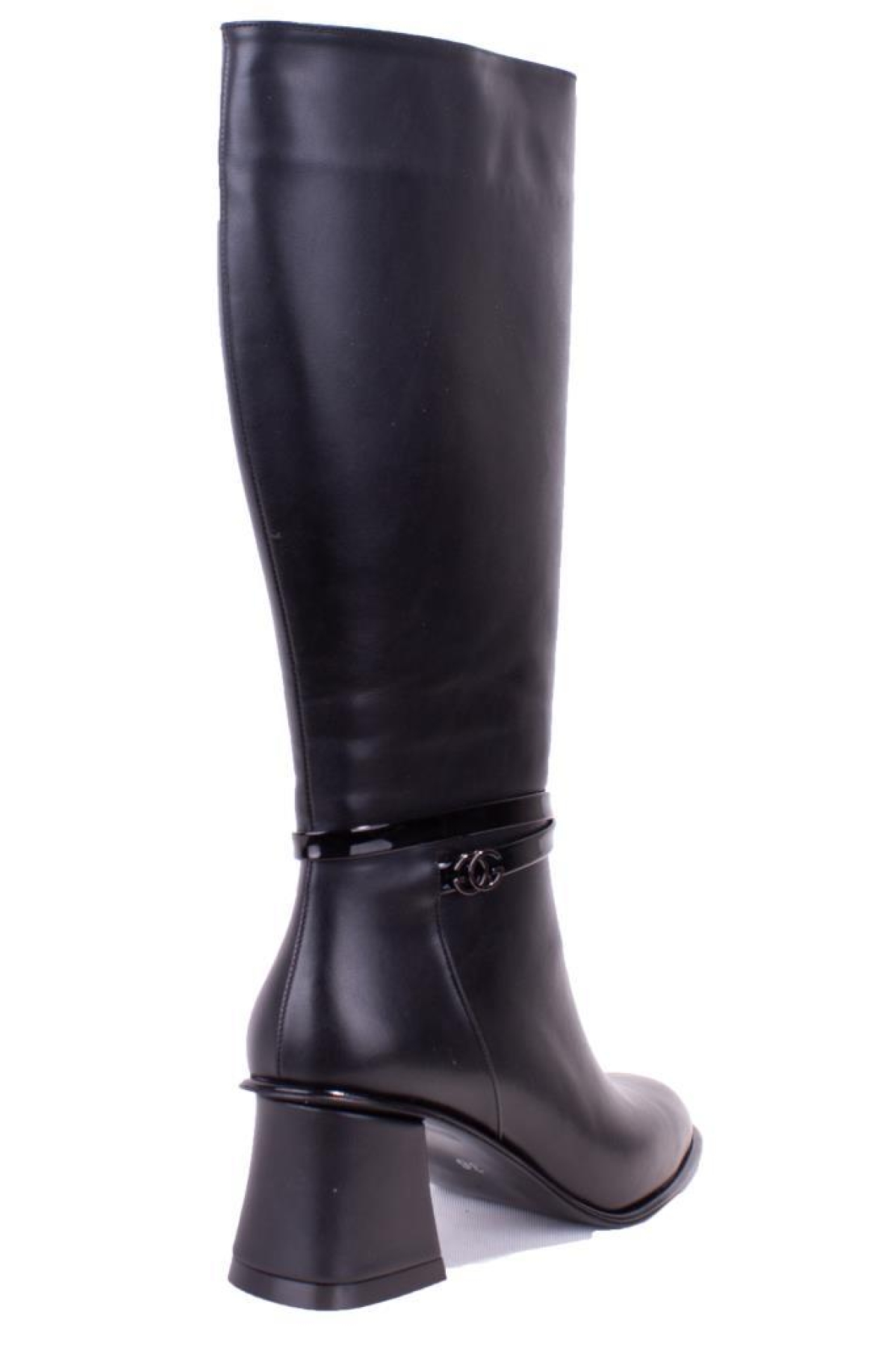 DZA07-1032901 Siyah Klasik Topuklu Kadın Çizme - Görsel 5