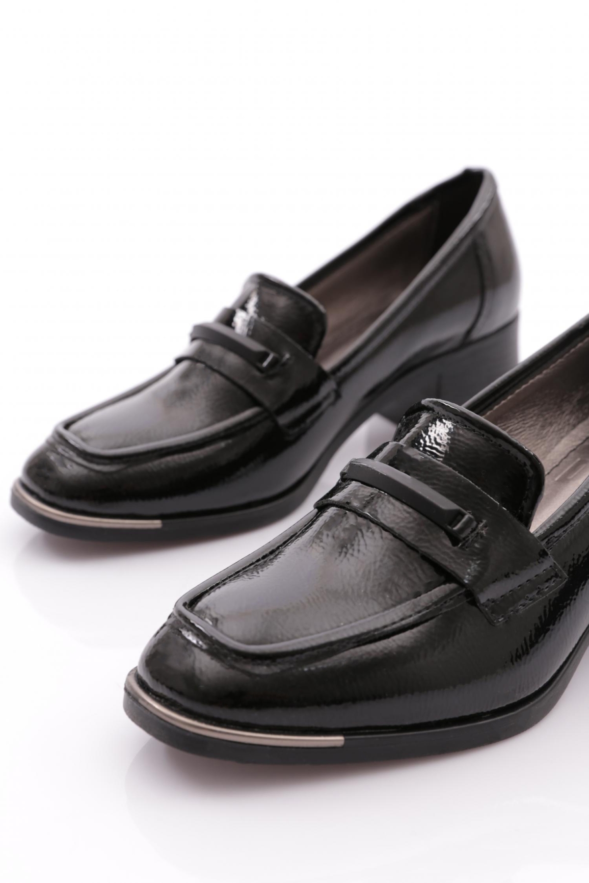 Dgn Dgn Siyah 415 Kadin Tokali Topuklu Ayakkabi Flo'da! Siyah - 5. görsel