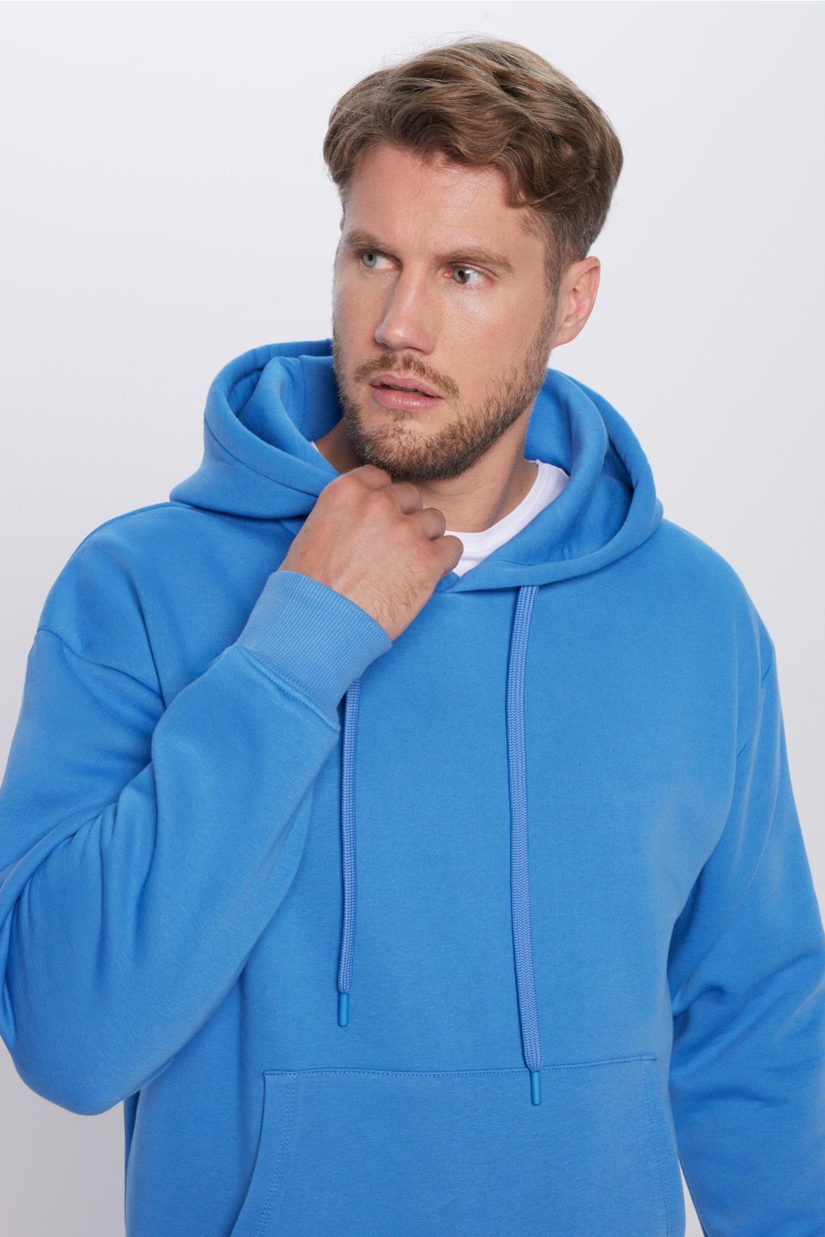 Unisex Oversize Geniş Kesim Pamuklu Yumuşak Dokulu İçi Polarlı