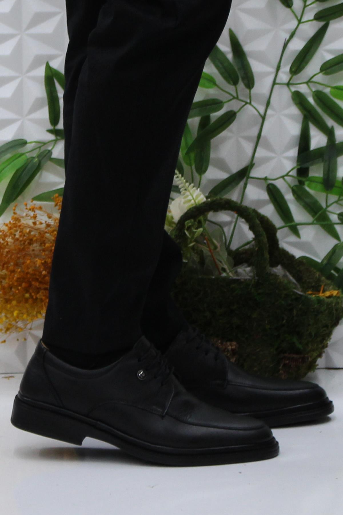 67323 Siyah Comfy Orijinal Ürün Hakiki Deri Erkek Ayakkabı - Görsel 2