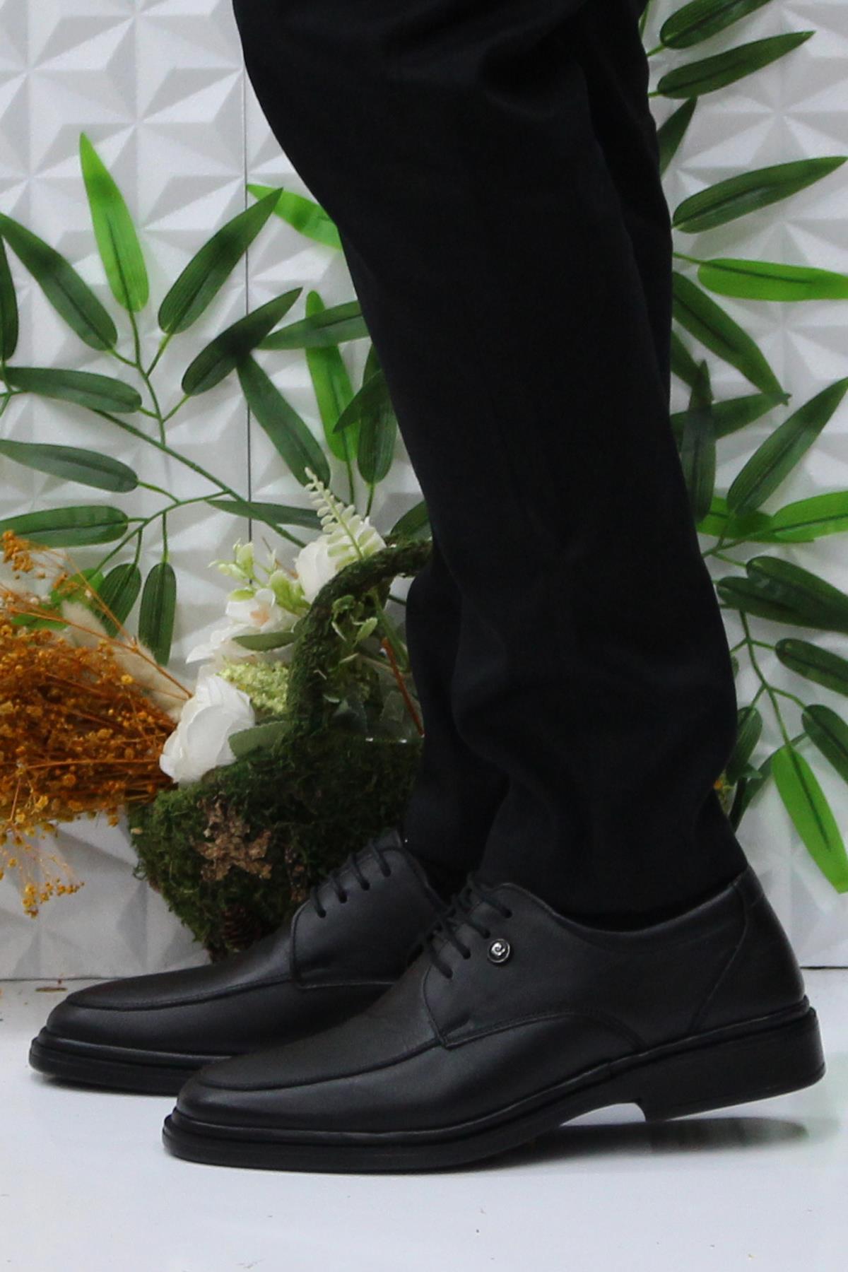 67323 Siyah Comfy Orijinal Ürün Hakiki Deri Erkek Ayakkabı - Görsel 4