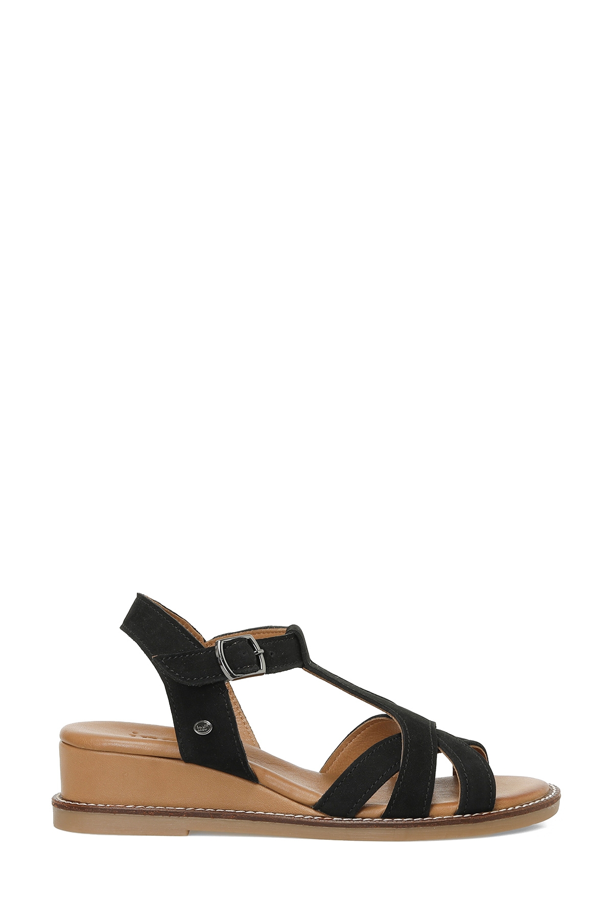 INCI BERRY 5FX Siyah Kadın Dolgu Topuk Sandalet - Görsel 2