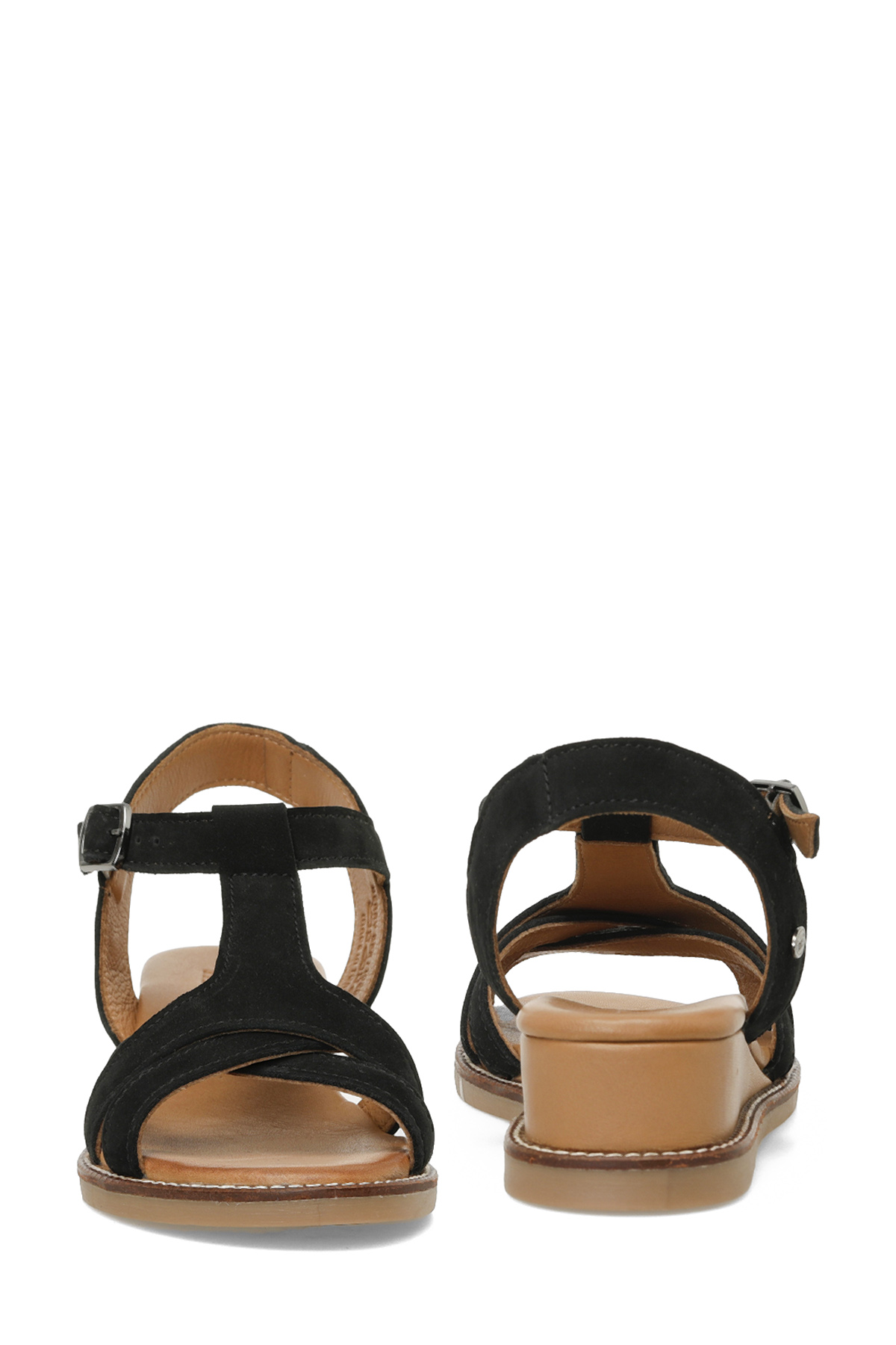 INCI BERRY 5FX Siyah Kadın Dolgu Topuk Sandalet - Görsel 6