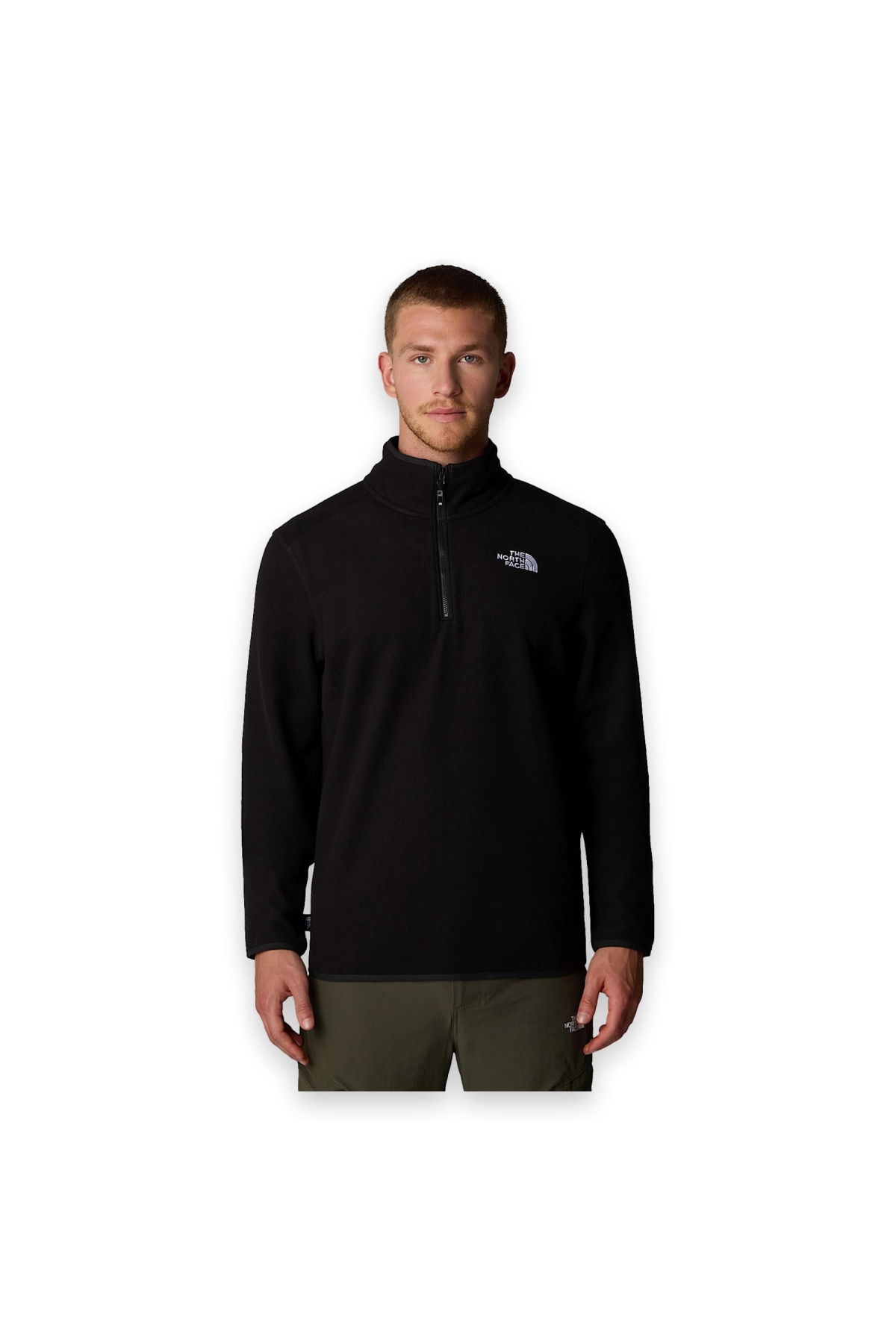 Thr North Face Nf0A855W M 100 Glacier 1/4 Zip Eu Siyah Erkek Sweatshirt