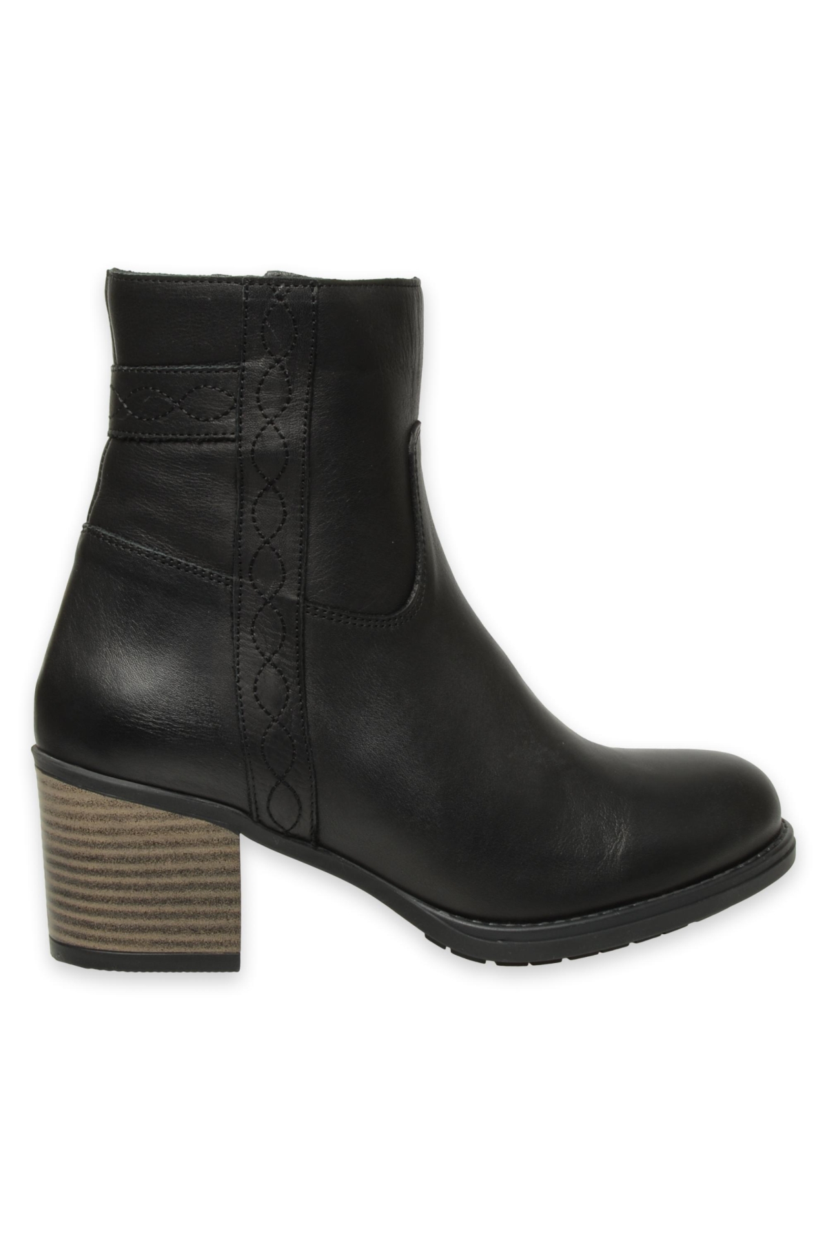 D24Kb-4555 Topuklu Siyah Kadın Bot - Görsel 3