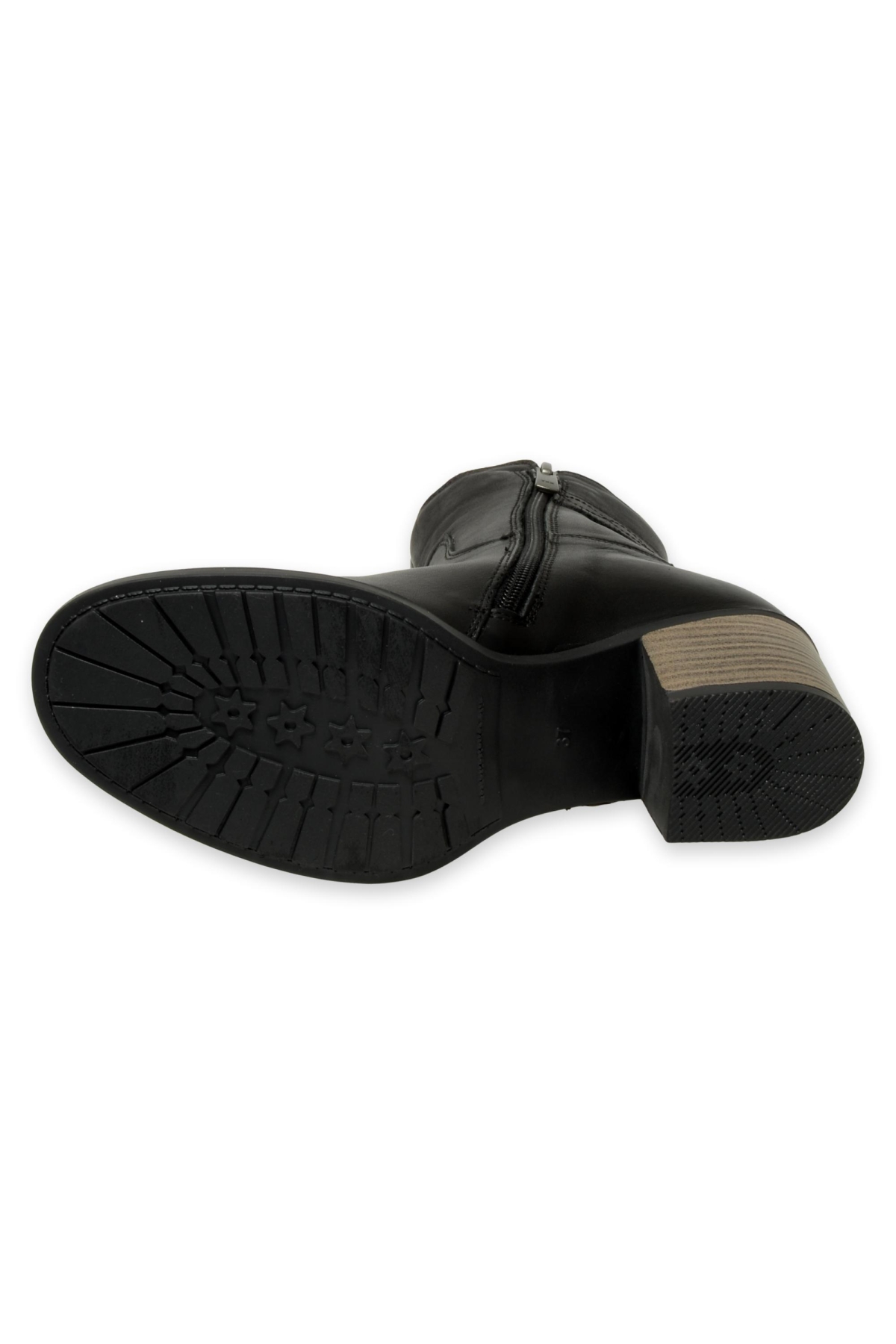 D24Kb-4555 Topuklu Siyah Kadın Bot - Görsel 6