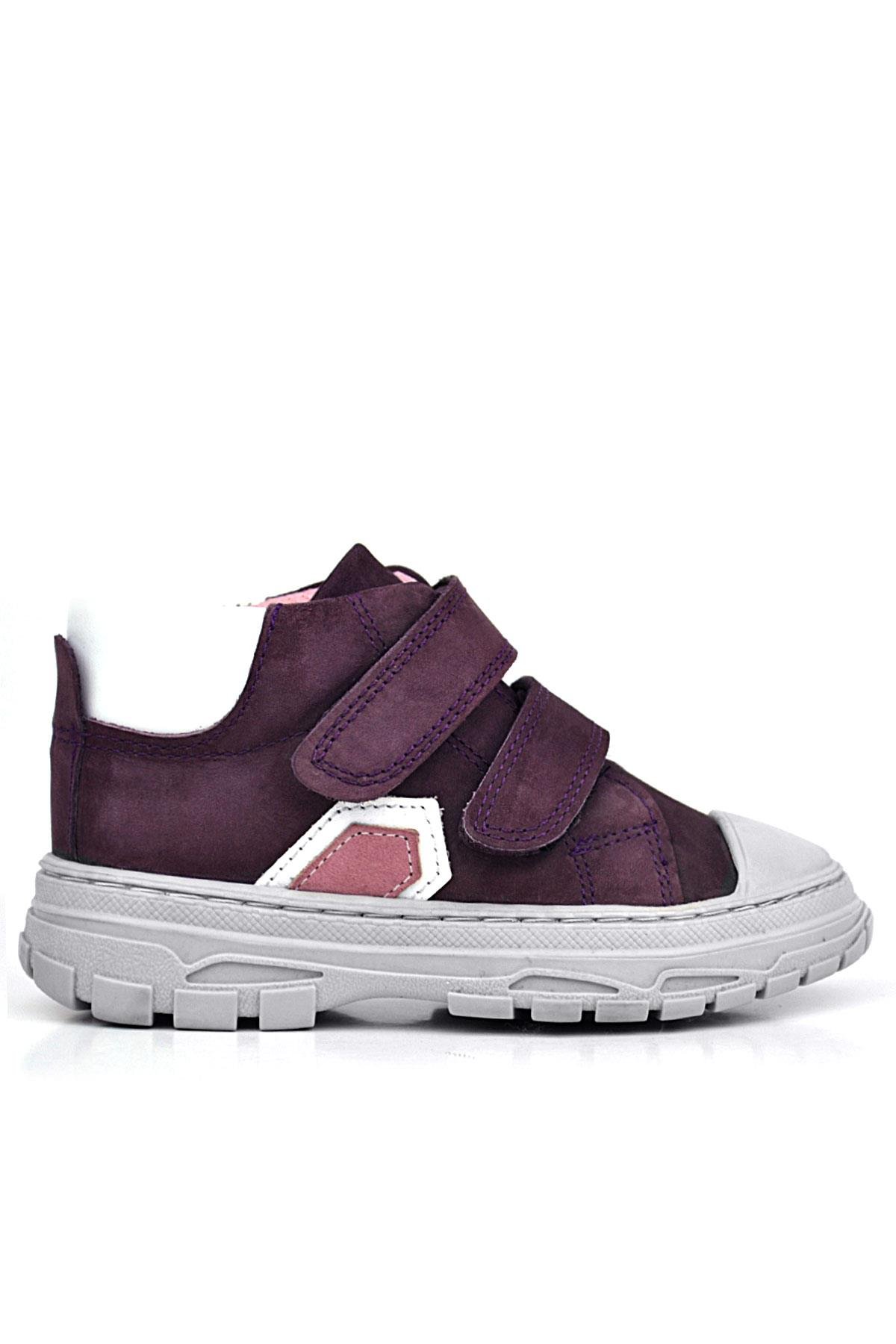 Tails Hakiki Deri Mor Cırtlı Çocuk Spor Bot - Görsel 3