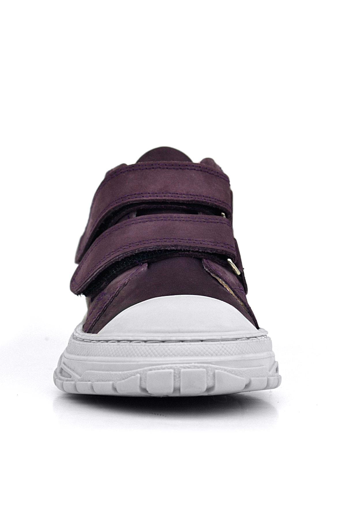 Tails Hakiki Deri Mor Cırtlı Çocuk Spor Bot - Görsel 4
