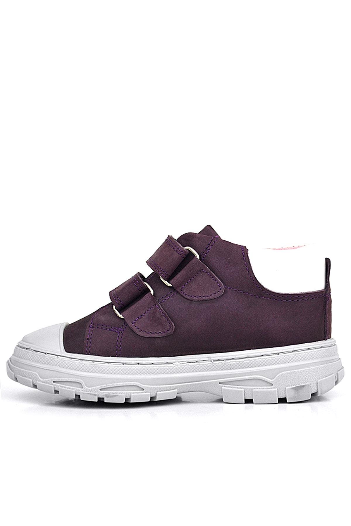 Tails Hakiki Deri Mor Cırtlı Çocuk Spor Bot - Görsel 5