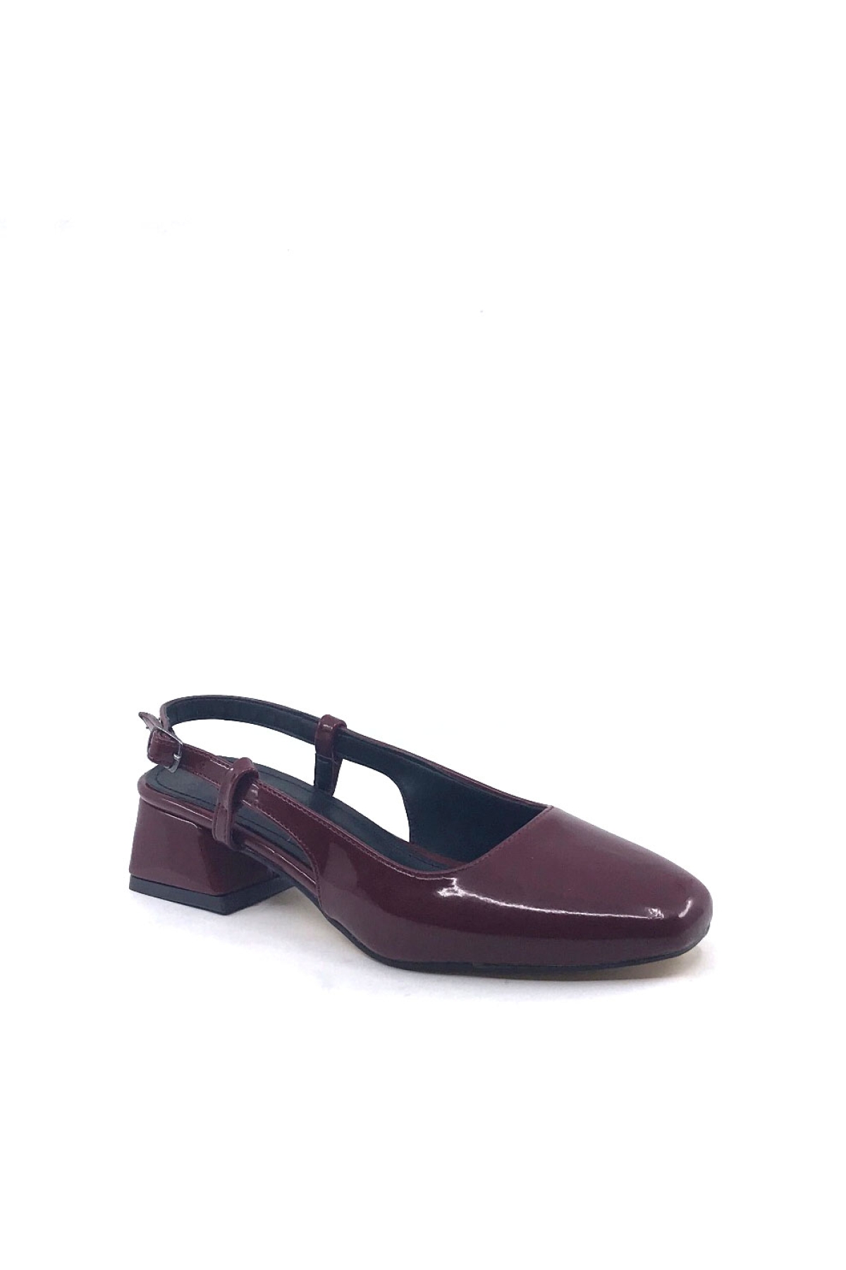 Cc 150 Bordo Rugan Bayan Topuklu Ayakkabı - Görsel 3
