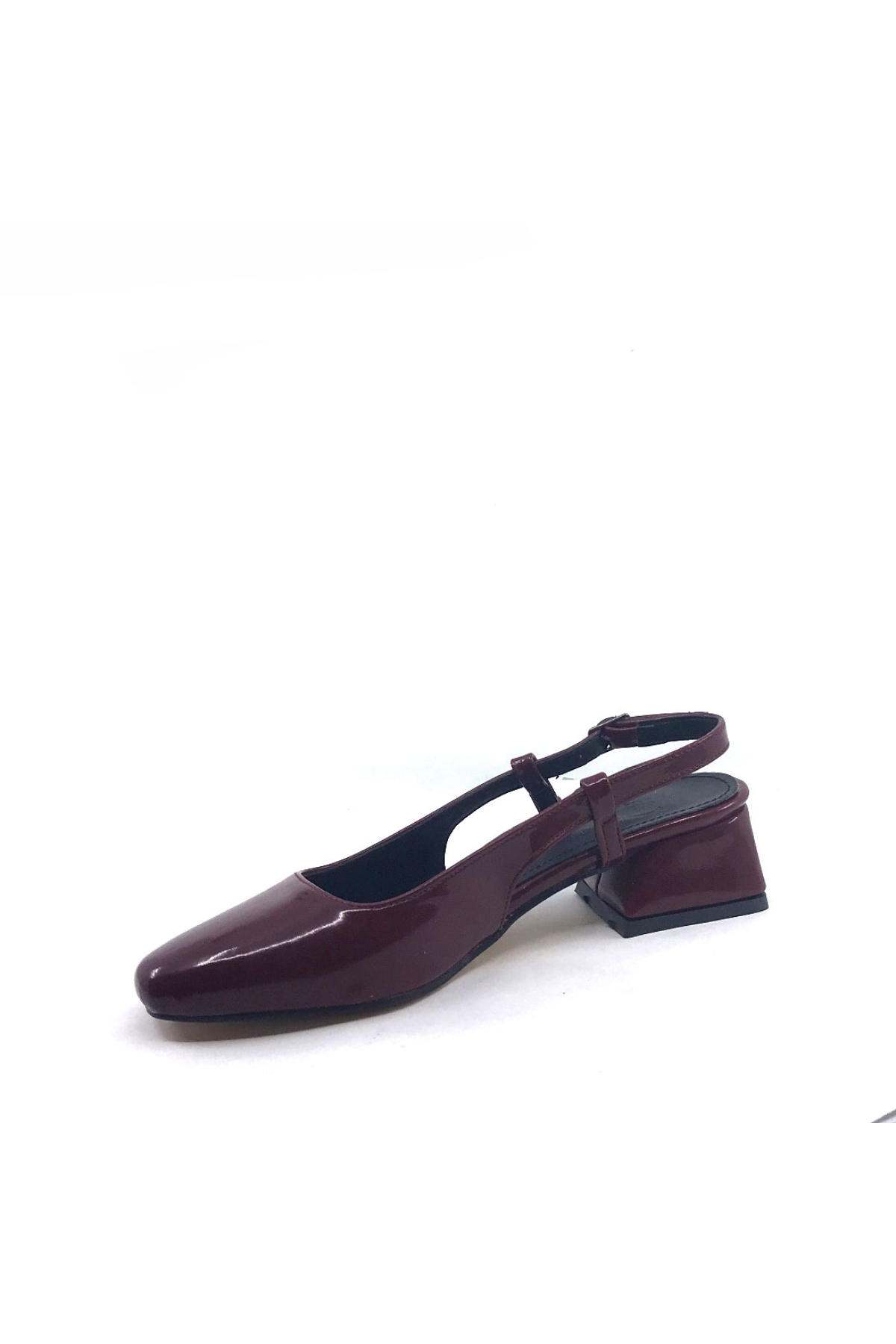 Cc 150 Bordo Rugan Bayan Topuklu Ayakkabı - Görsel 4
