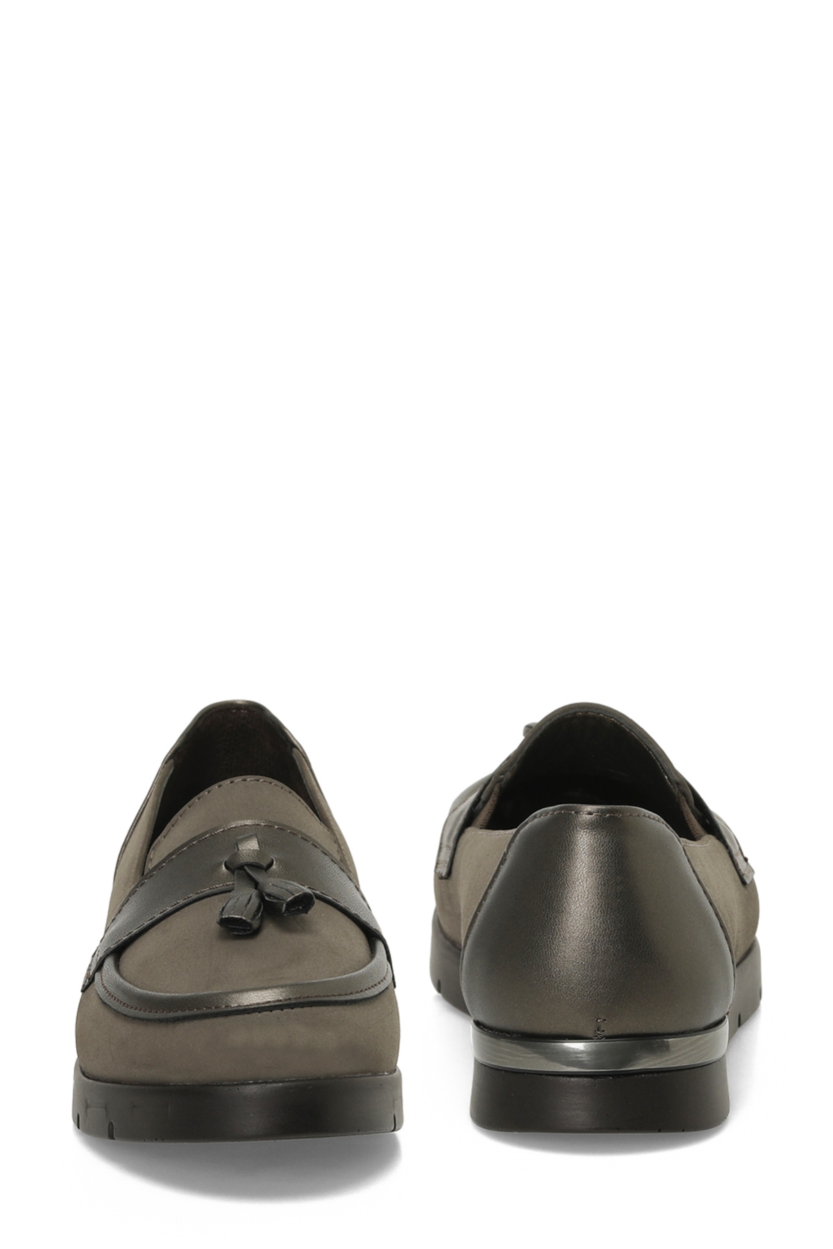 166539.NZ4PR Haki Kadın Loafer - Görsel 6