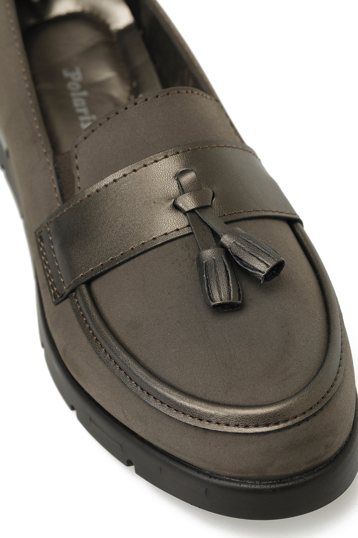 166539.NZ4PR Haki Kadın Loafer - Görsel 8