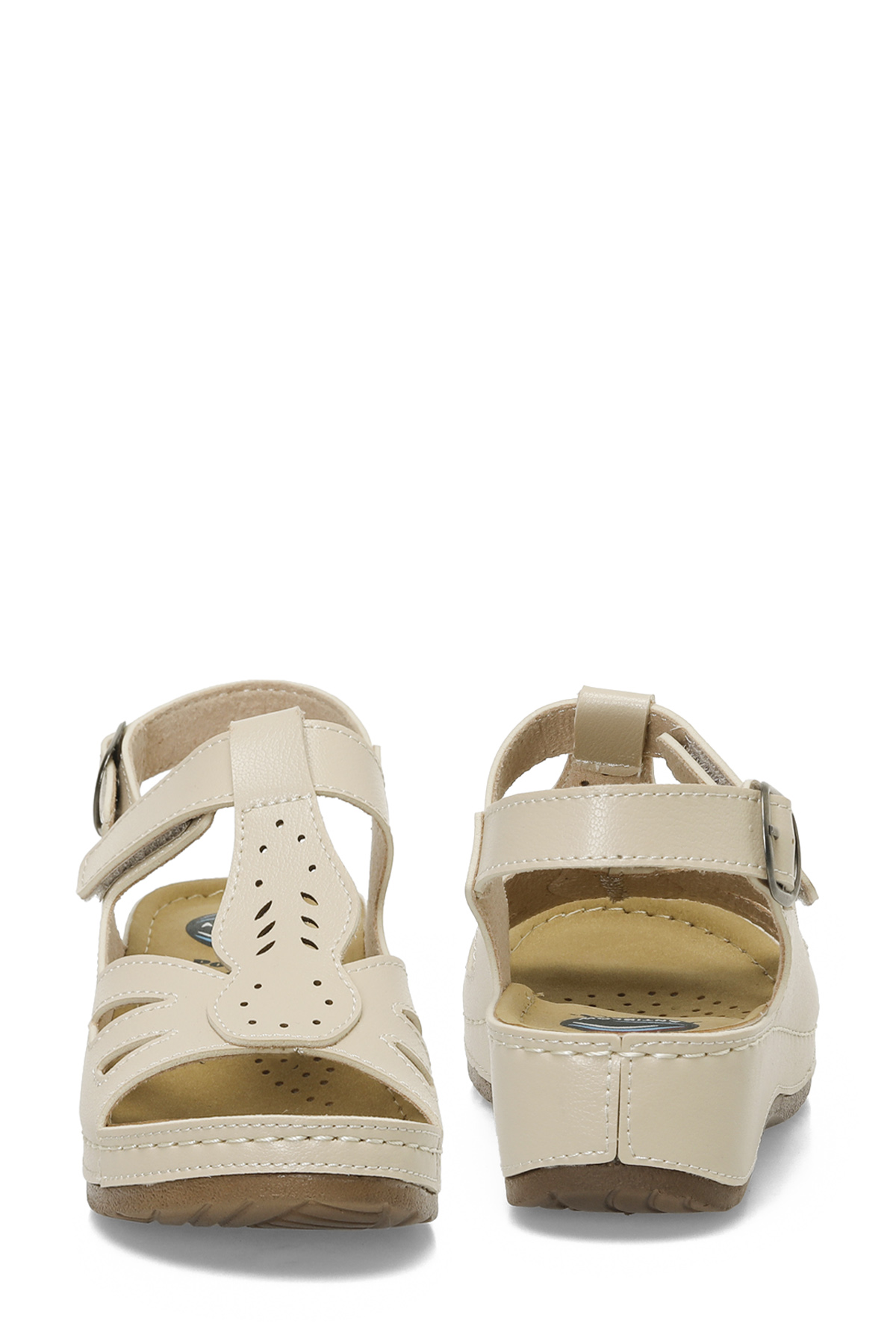 166375.Z5FX Bej Kadın Düz Sandalet - Görsel 6
