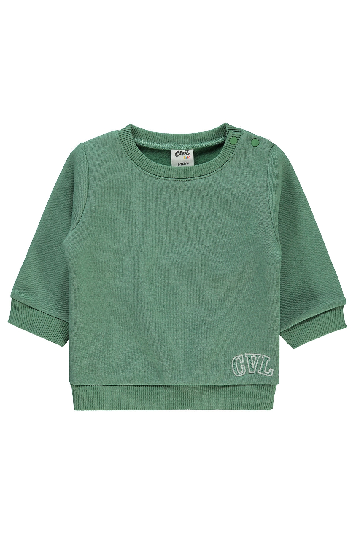 Erkek Bebek Sweatshirt 6-18 Ay Haki