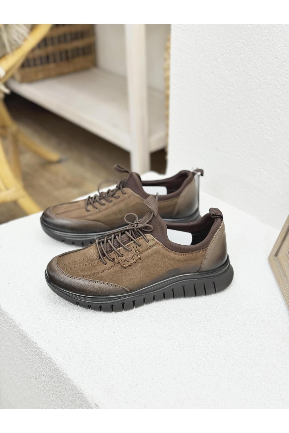 2216670K Kadın Deri Casual Atom Ayakkabı - Görsel 3